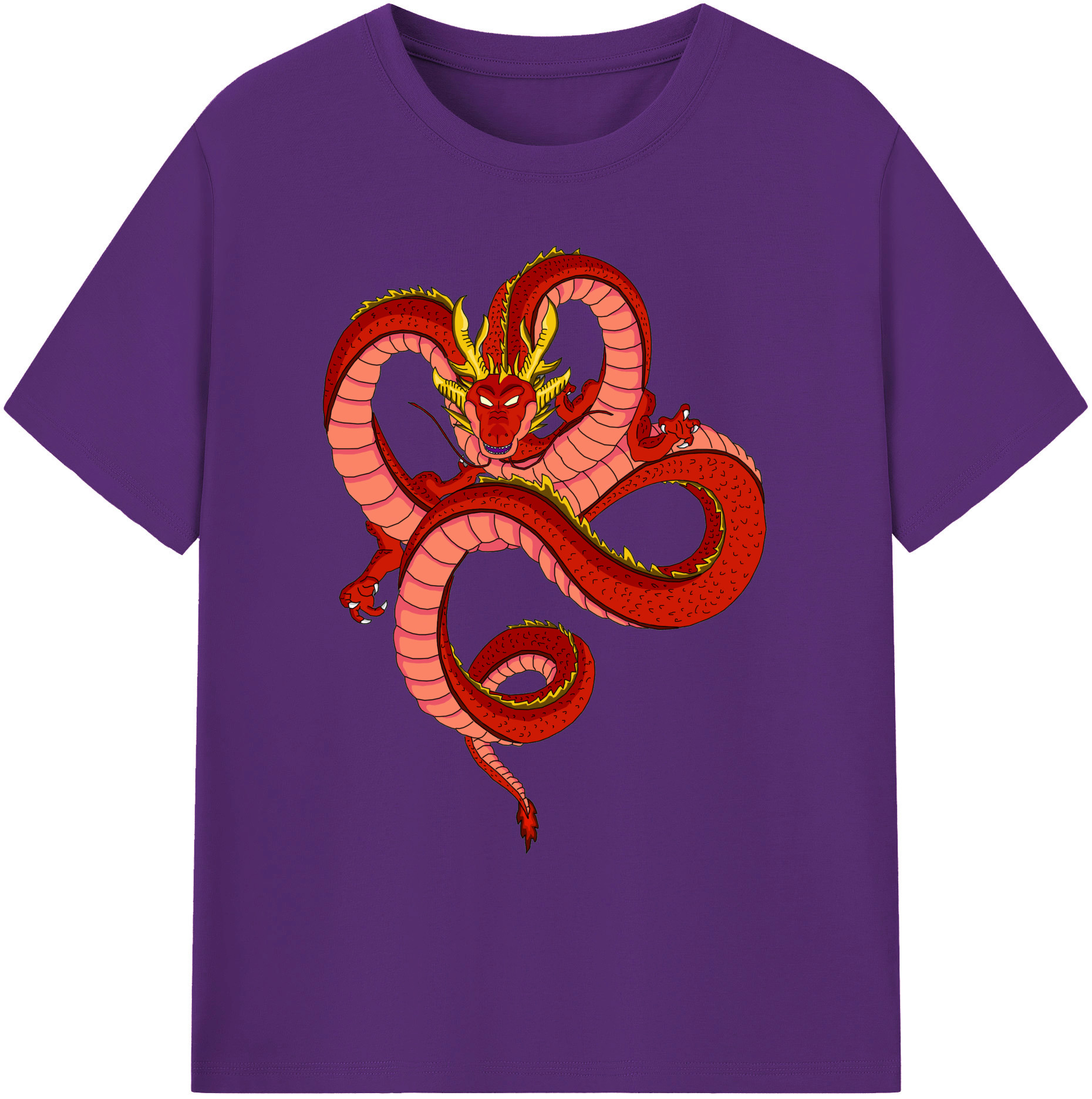 （画像用） ドラゴンボール 神龍 シェンロン DRAGON BALL Shenron 綿100％ メンズ半袖Tシャツ｜肌触りやわらか＆通気性