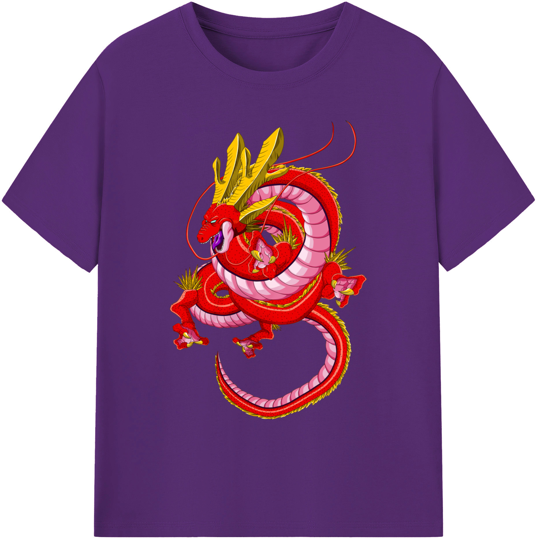 （画像用） ドラゴンボール 神龍 シェンロン DRAGON BALL Shenron 綿100％ メンズ半袖Tシャツ｜肌触りやわらか＆通気性