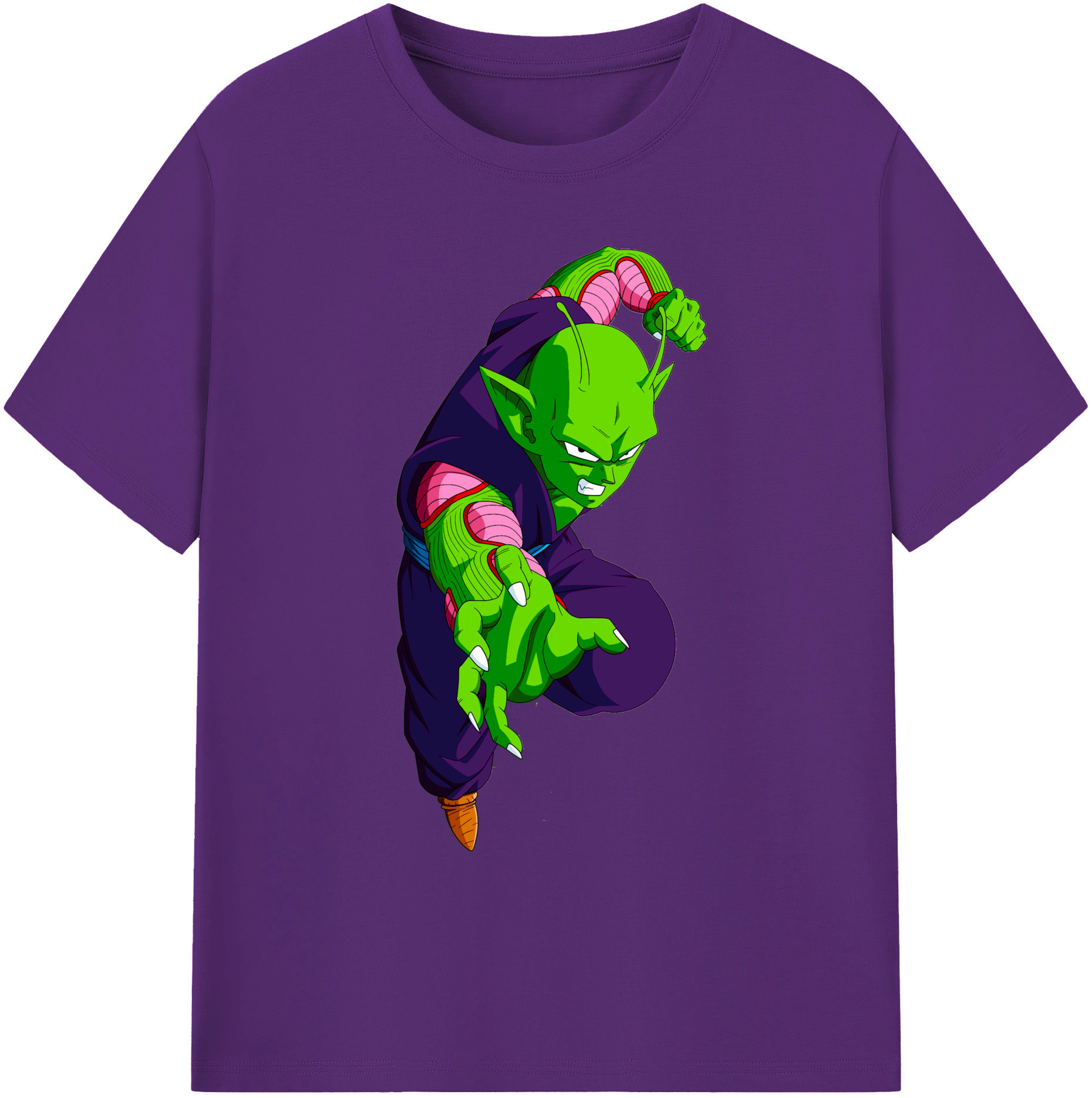 （画像用） ドラゴンボール ピッコロ DRAGON BALL Piccolo 綿100％ メンズ半袖Tシャツ｜肌触りやわらか＆通気性