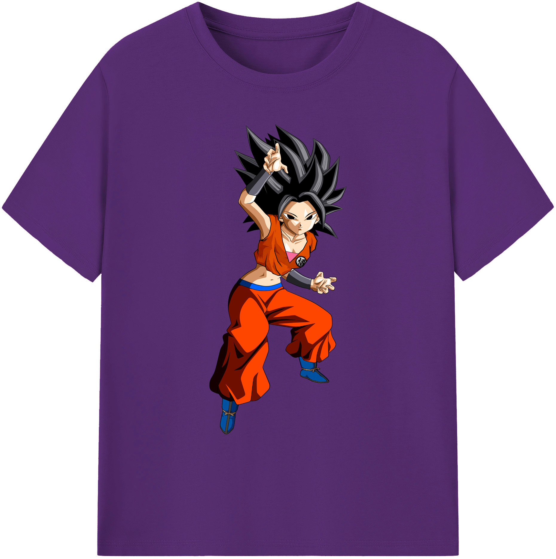 （画像用） ドラゴンボール カリフラ DRAGON BALL Caulifla 綿100％ メンズ半袖Tシャツ｜肌触りやわらか＆通気性