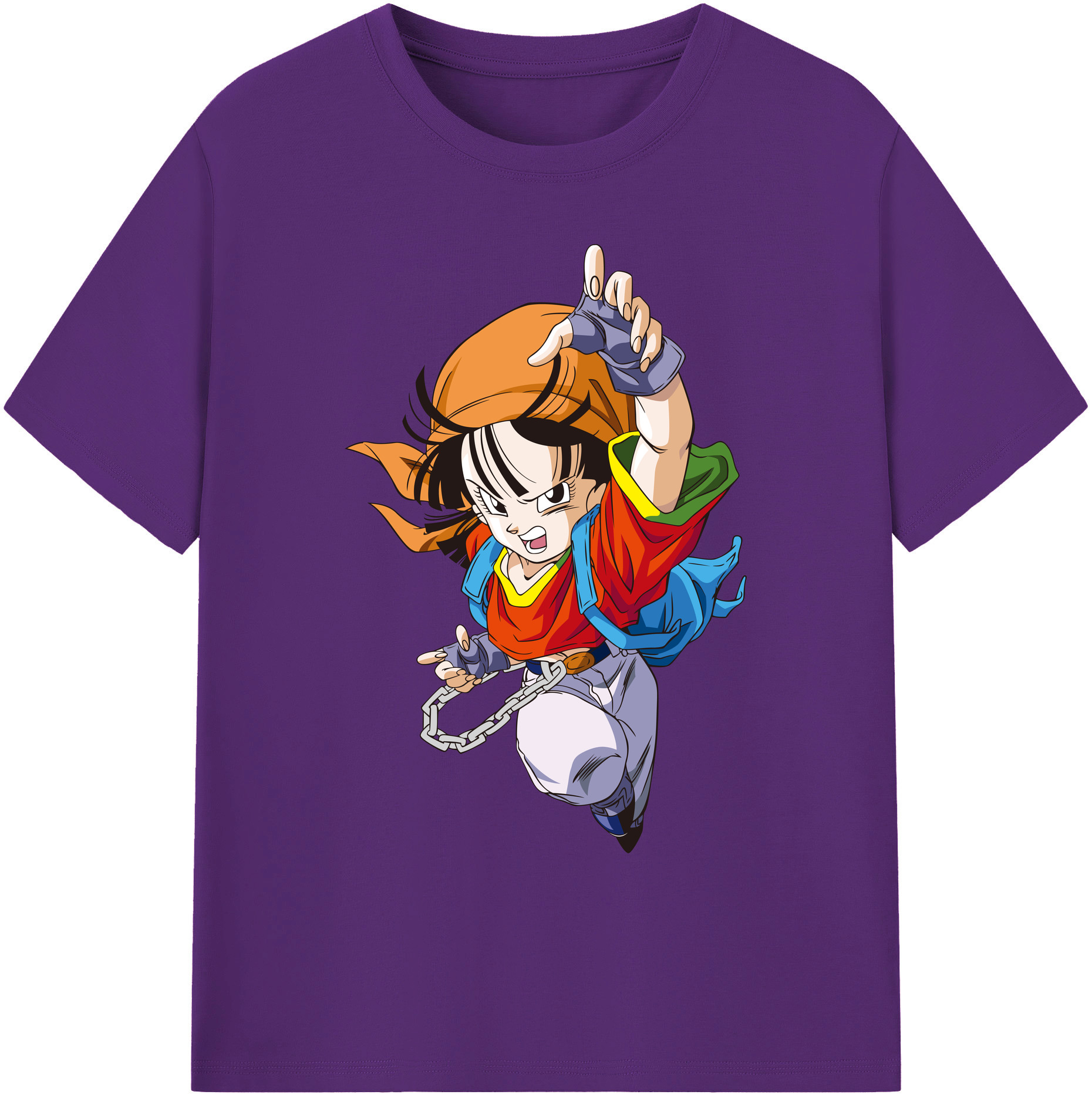 （画像用） ドラゴンボール パン DRAGON BALL Pan 綿100％ メンズ半袖Tシャツ｜肌触りやわらか＆通気性