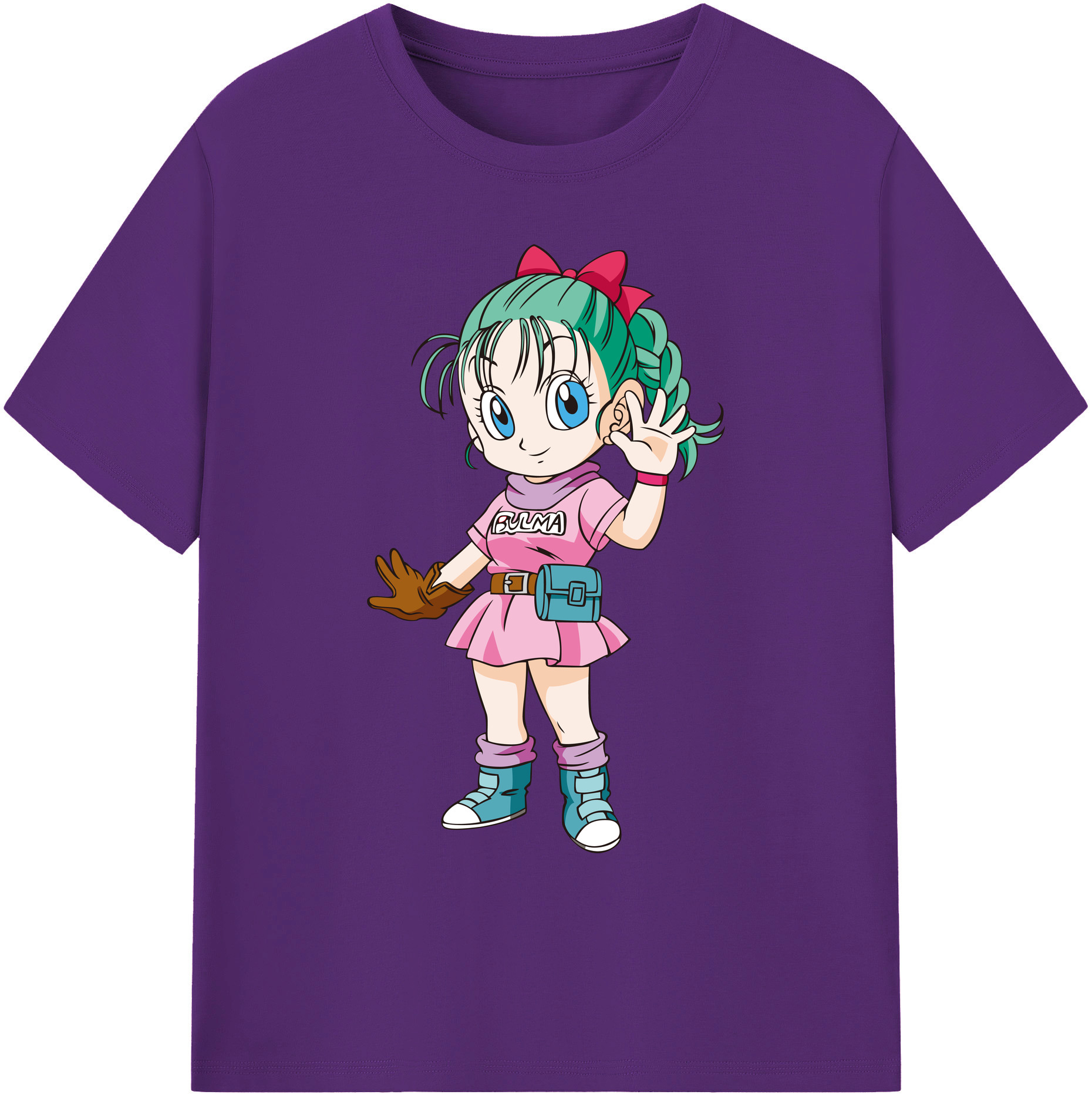 （画像用） ドラゴンボール ブルマ DRAGON BALL Bulma 綿100％ メンズ半袖Tシャツ｜肌触りやわらか＆通気性