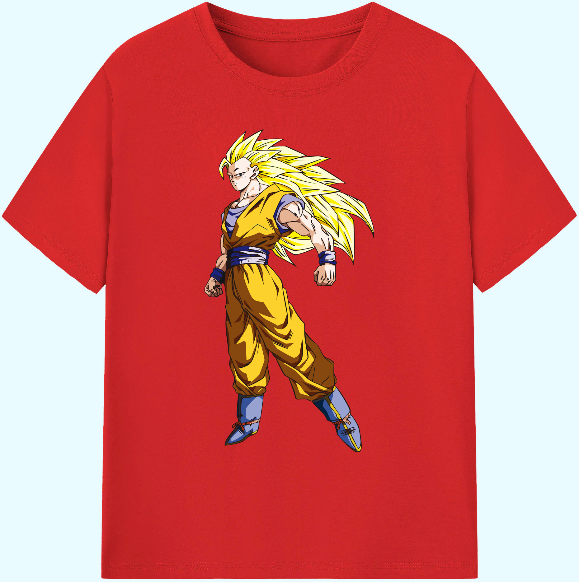 （画像用） ドラゴンボール 孫悟空（そん ごくう）Son Goku カカロット DRAGON BALL Kakarotto 綿100％ メンズ半袖Tシャツ｜肌触りやわらか＆通気性
