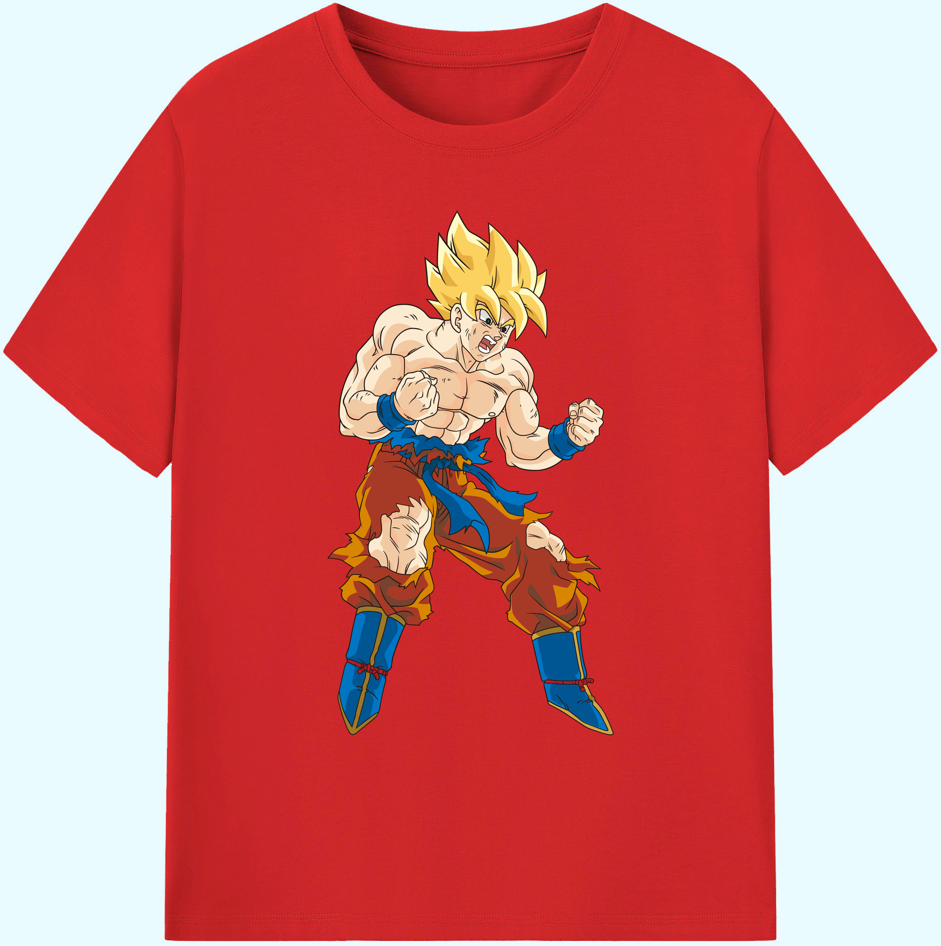 （画像用） ドラゴンボール 孫悟空（そん ごくう）Son Goku カカロット DRAGON BALL Kakarotto 綿100％ メンズ半袖Tシャツ｜肌触りやわらか＆通気性