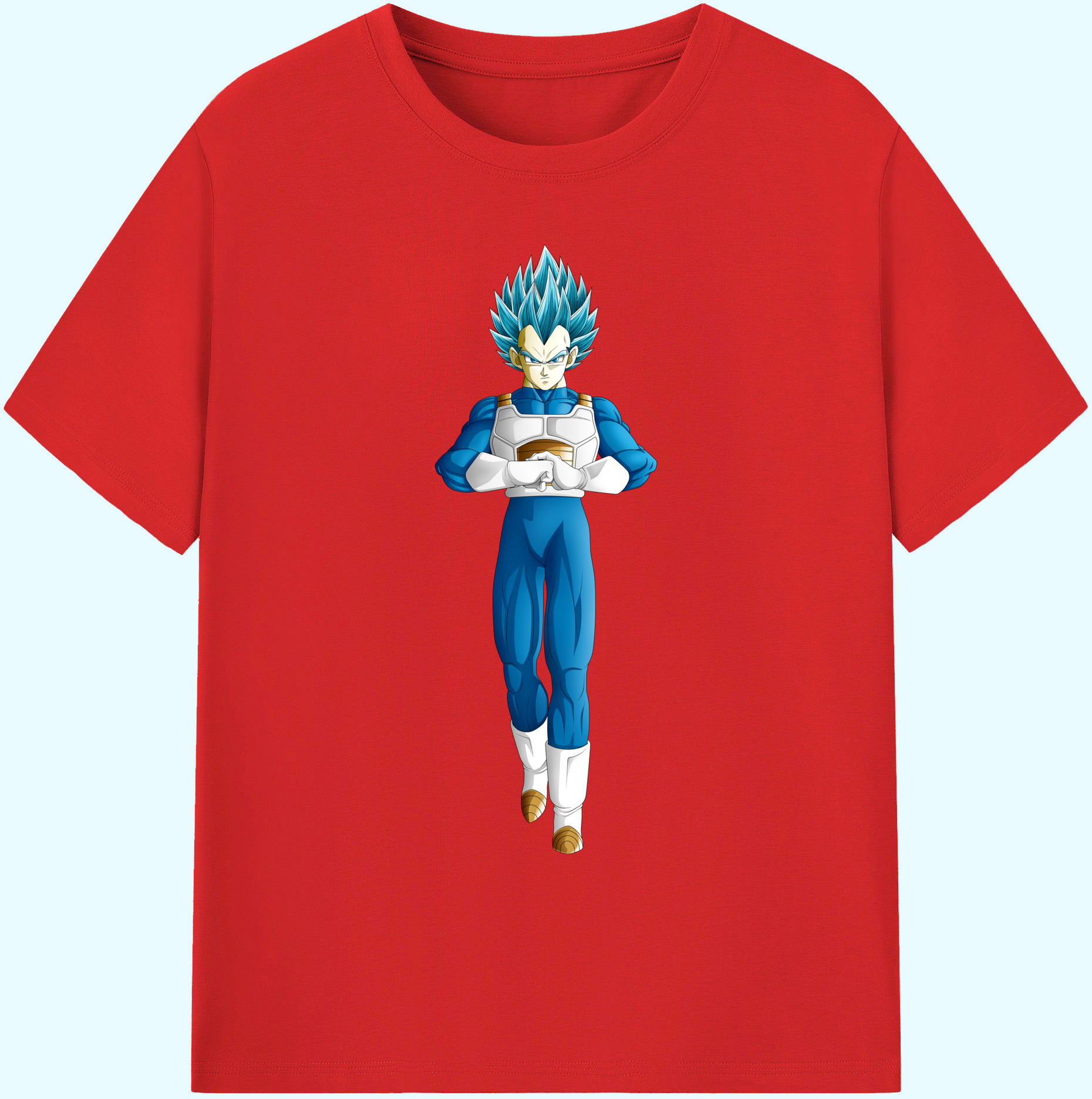 （画像用） ドラゴンボール ベジータ四世（Bejīta Yonsei）DRAGON BALL Vegeta IV 綿100％ メンズ半袖Tシャツ｜肌触りやわらか＆通気性