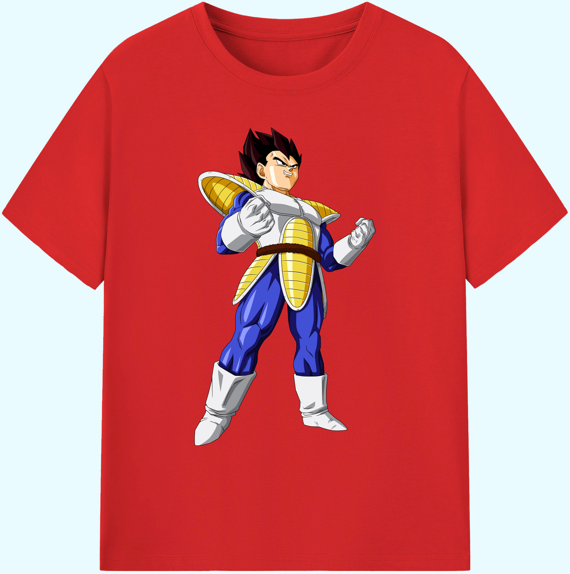 （画像用） ドラゴンボール ベジータ四世（Bejīta Yonsei）DRAGON BALL Vegeta IV 綿100％ メンズ半袖Tシャツ｜肌触りやわらか＆通気性