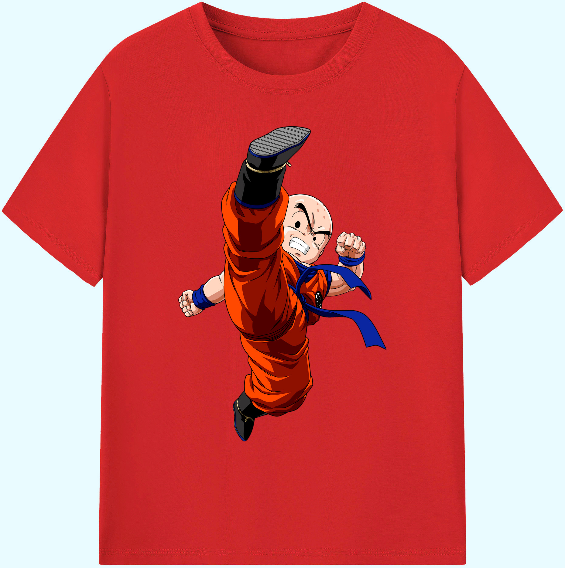 （画像用） ドラゴンボール クリリン DRAGON BALL krillin 綿100％ メンズ半袖Tシャツ｜肌触りやわらか＆通気性