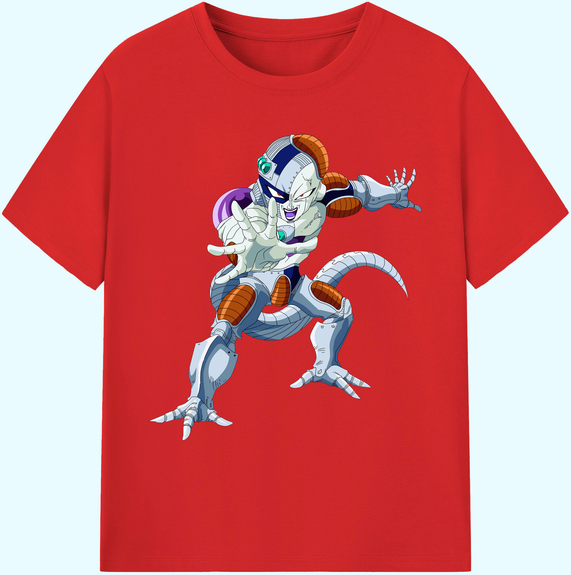 （画像用） ドラゴンボール フリーザ DRAGON BALL Frieza 綿100％ メンズ半袖Tシャツ｜肌触りやわらか＆通気性