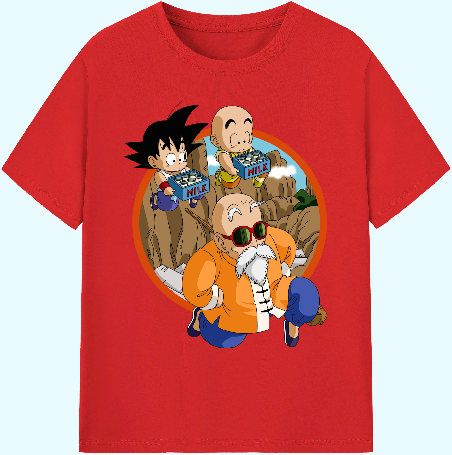 （画像用） ドラゴンボール 亀仙人（かめせんにん） DRAGON BALL Master Roshi Kame Sennin 綿100％ メンズ半袖Tシャツ｜肌触りやわらか＆通気性