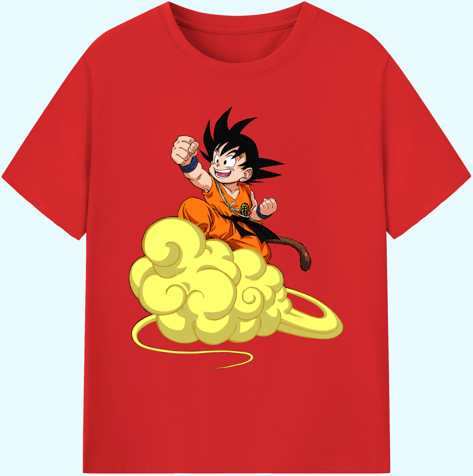 （画像用） ドラゴンボール 孫悟空（そん ごくう）Son Goku カカロット DRAGON BALL Kakarotto 綿100％ メンズ半袖Tシャツ｜肌触りやわらか＆通気性