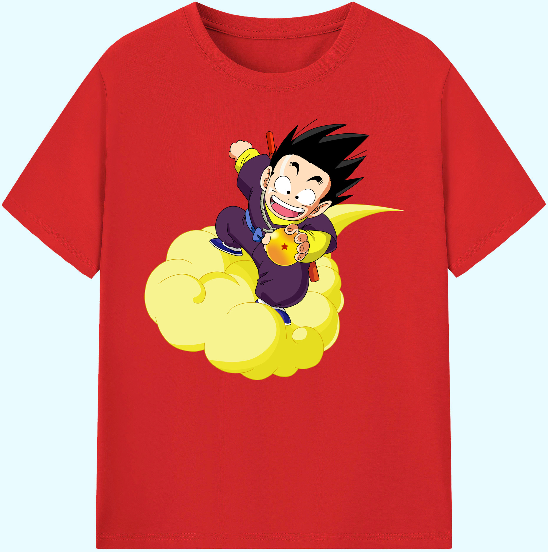 （画像用） ドラゴンボール 孫悟空（そん ごくう）Son Goku カカロット DRAGON BALL Kakarotto 綿100％ メンズ半袖Tシャツ｜肌触りやわらか＆通気性