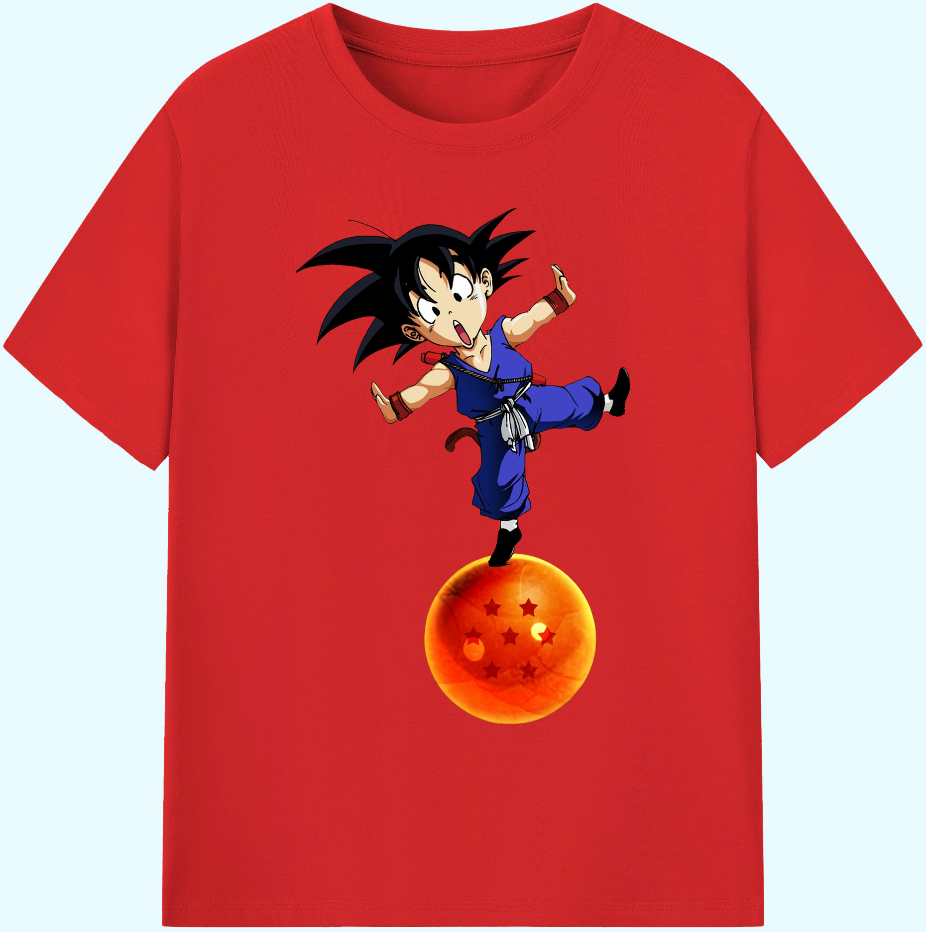 （画像用） ドラゴンボール 孫悟空（そん ごくう）Son Goku カカロット DRAGON BALL Kakarotto 綿100％ メンズ半袖Tシャツ｜肌触りやわらか＆通気性