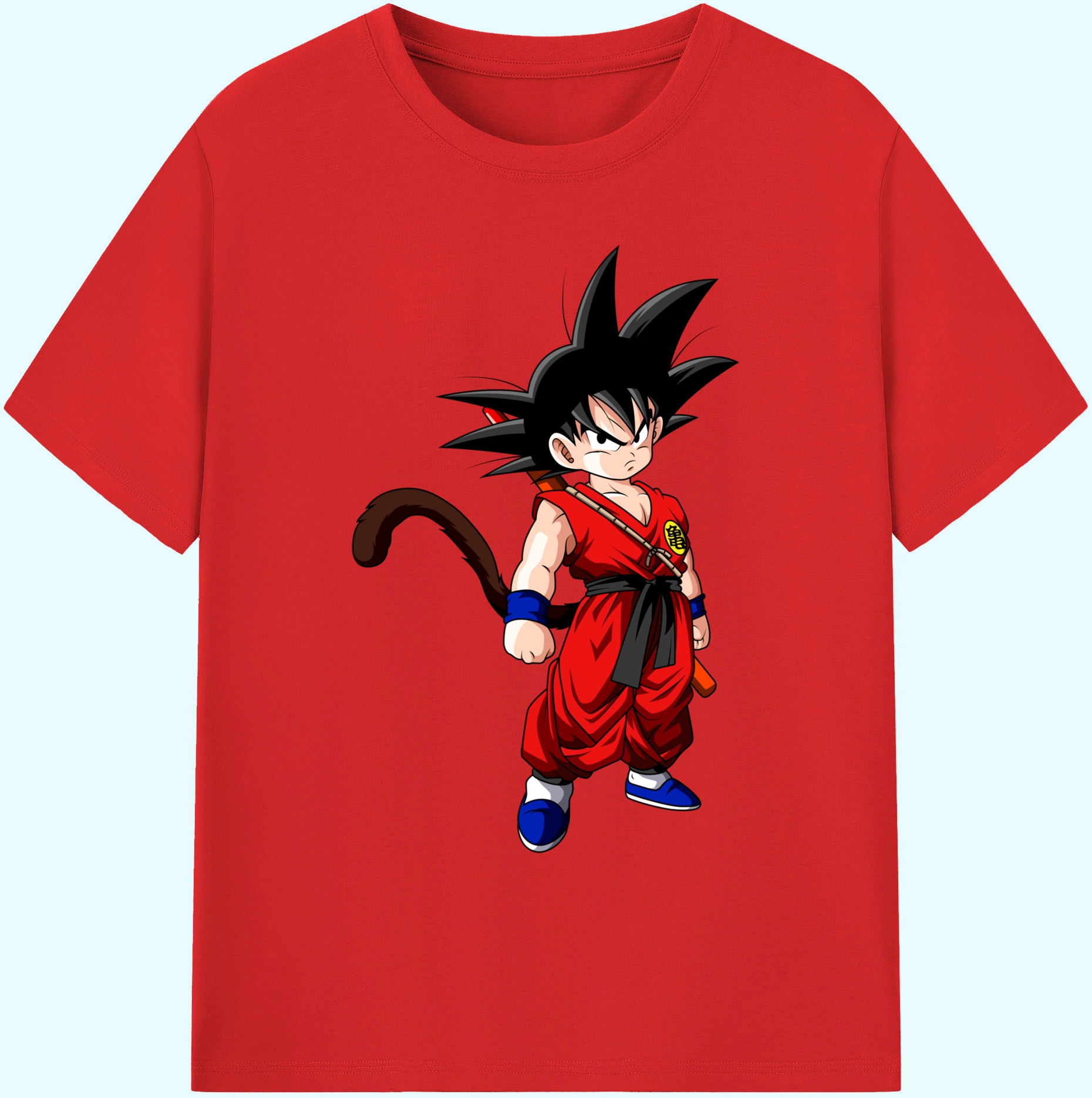 （画像用） ドラゴンボール 孫悟空（そん ごくう）Son Goku カカロット DRAGON BALL Kakarotto 綿100％ メンズ半袖Tシャツ｜肌触りやわらか＆通気性
