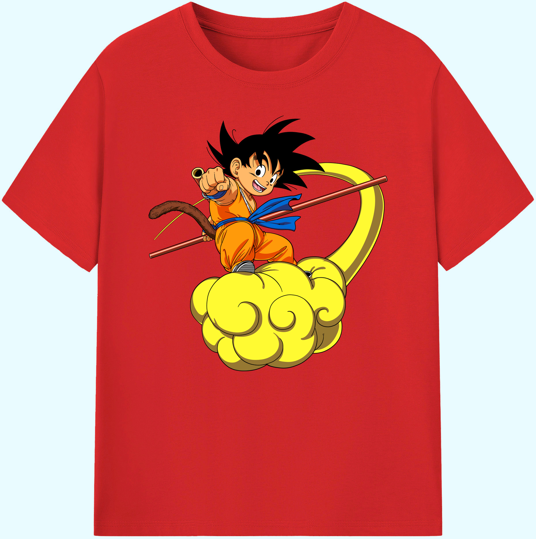 （画像用） ドラゴンボール 孫悟空（そん ごくう）Son Goku カカロット DRAGON BALL Kakarotto 綿100％ メンズ半袖Tシャツ｜肌触りやわらか＆通気性