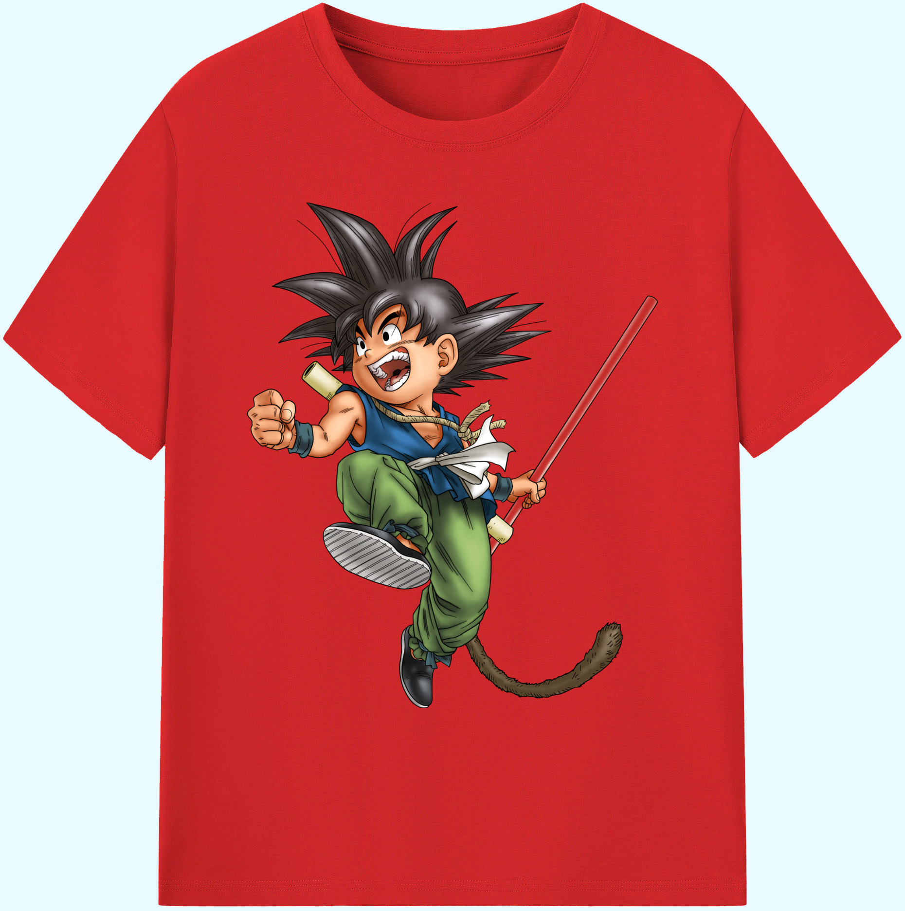 （画像用） ドラゴンボール 孫悟空（そん ごくう）Son Goku カカロット DRAGON BALL Kakarotto 綿100％ メンズ半袖Tシャツ｜肌触りやわらか＆通気性
