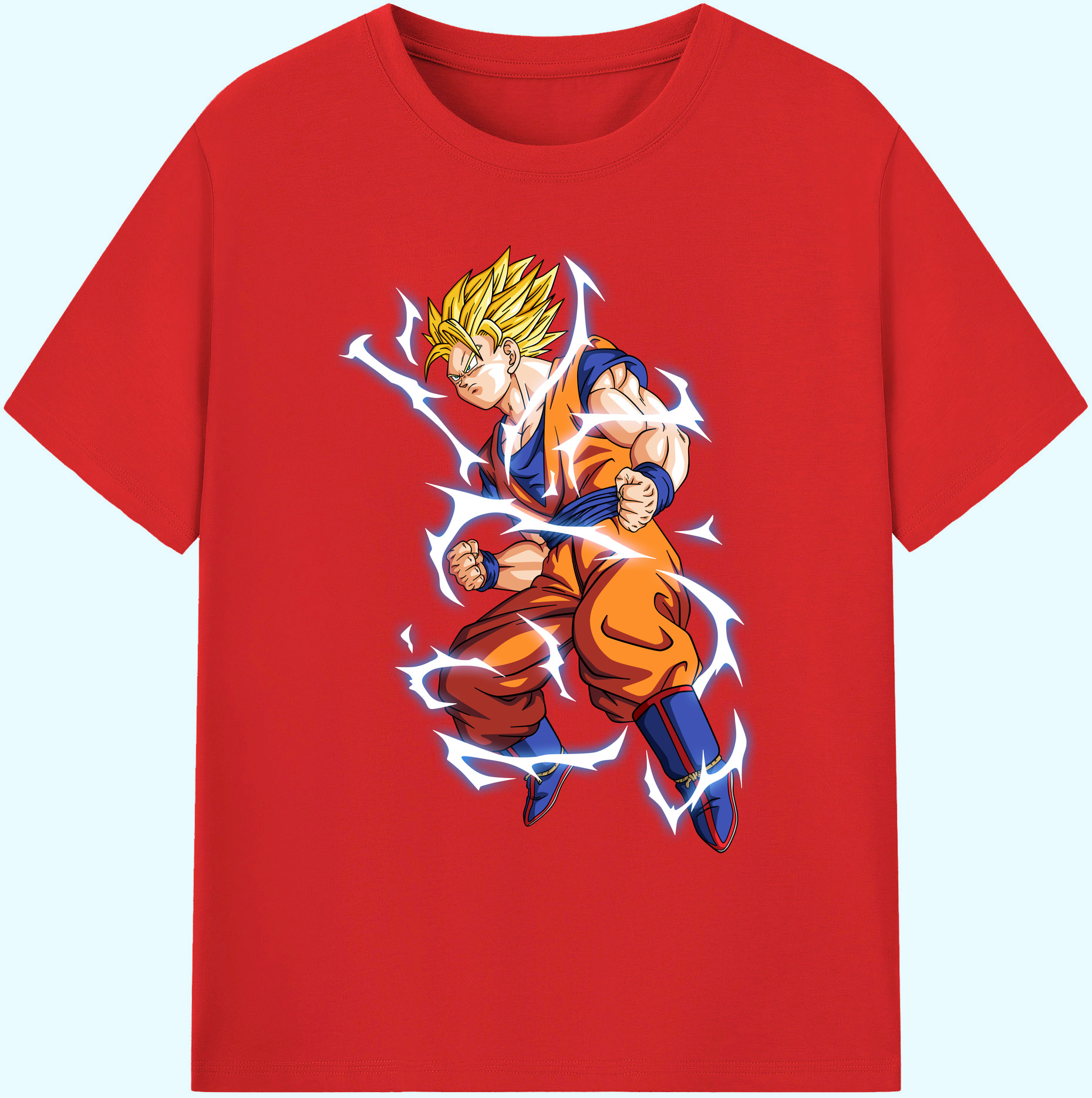 （画像用） ドラゴンボール 孫悟空（そん ごくう）Son Goku カカロット DRAGON BALL Kakarotto 綿100％ メンズ半袖Tシャツ｜肌触りやわらか＆通気性