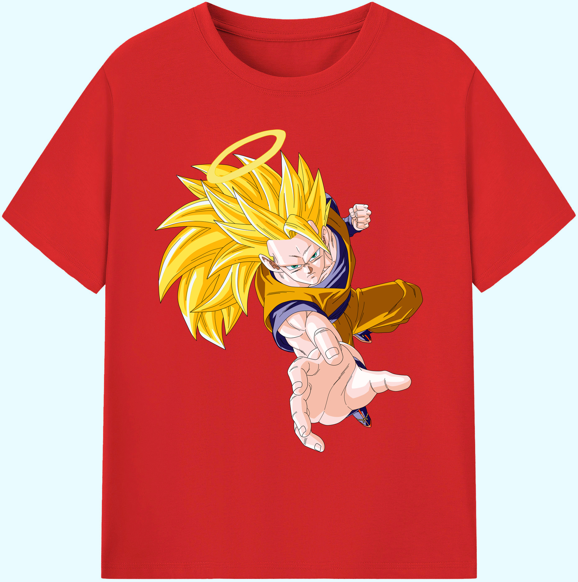 （画像用） ドラゴンボール 孫悟空（そん ごくう）Son Goku カカロット DRAGON BALL Kakarotto 綿100％ メンズ半袖Tシャツ｜肌触りやわらか＆通気性