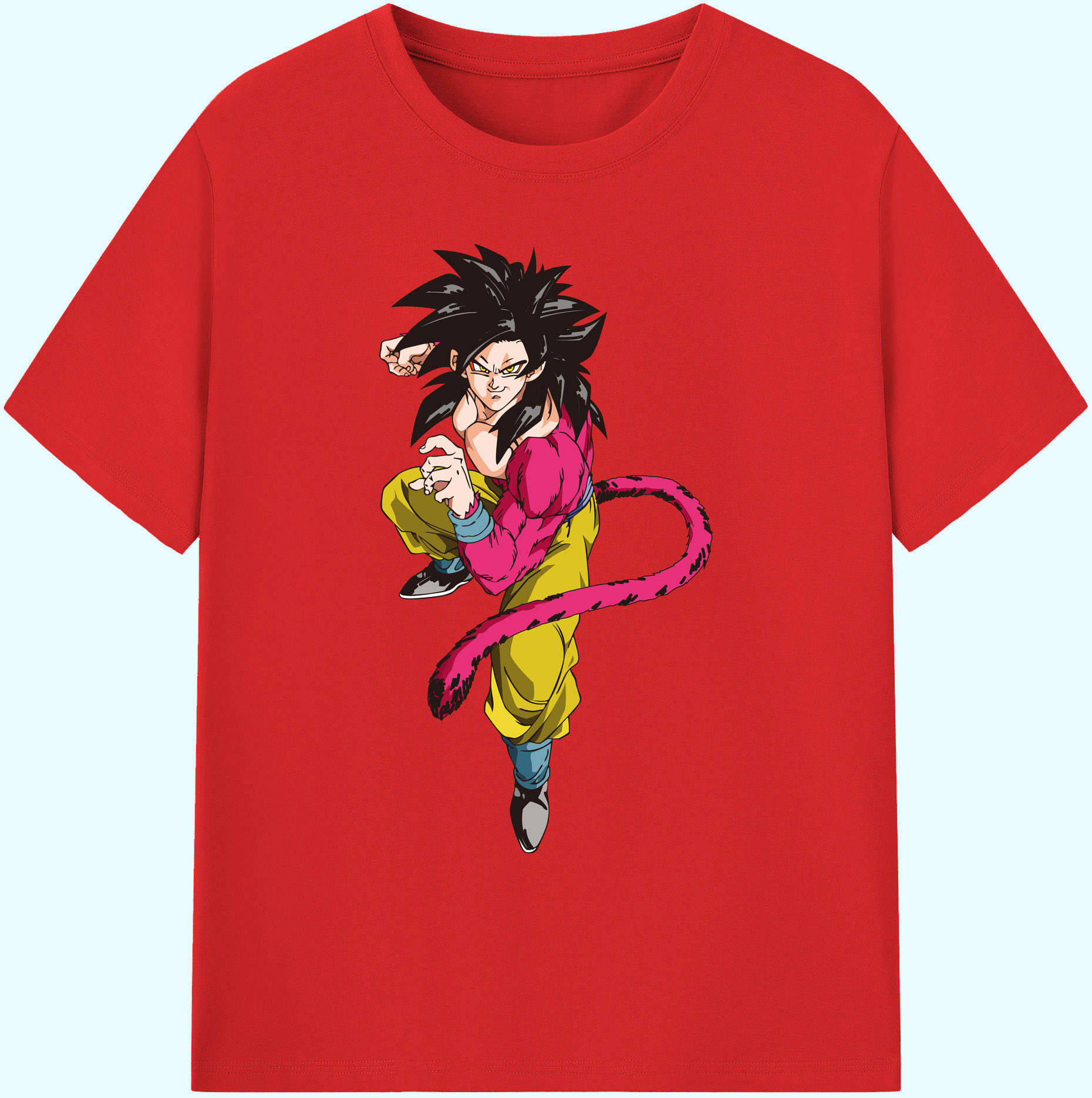 （画像用） ドラゴンボール 孫悟空（そん ごくう）Son Goku カカロット DRAGON BALL Kakarotto 綿100％ メンズ半袖Tシャツ｜肌触りやわらか＆通気性
