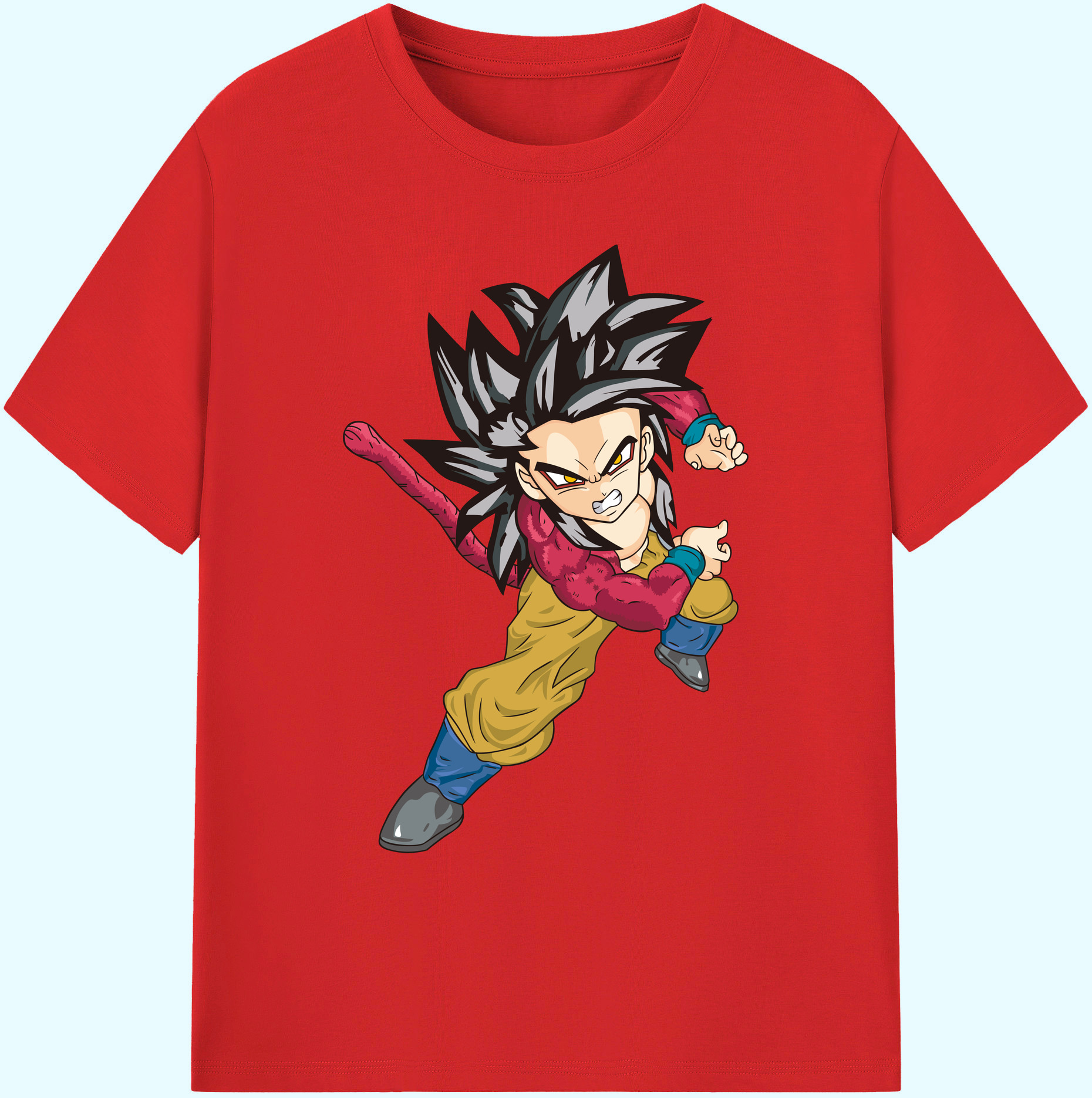 （画像用） ドラゴンボール 孫悟空（そん ごくう）Son Goku カカロット DRAGON BALL Kakarotto 綿100％ メンズ半袖Tシャツ｜肌触りやわらか＆通気性