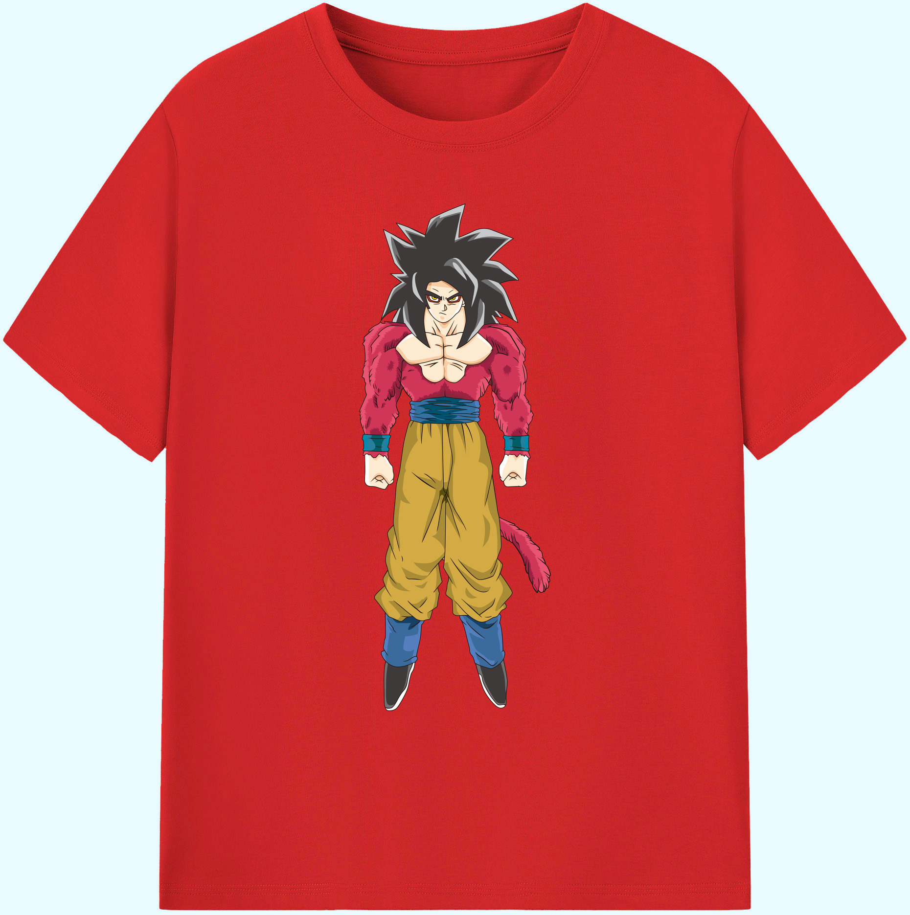 （画像用） ドラゴンボール 孫悟空（そん ごくう）Son Goku カカロット DRAGON BALL Kakarotto 綿100％ メンズ半袖Tシャツ｜肌触りやわらか＆通気性