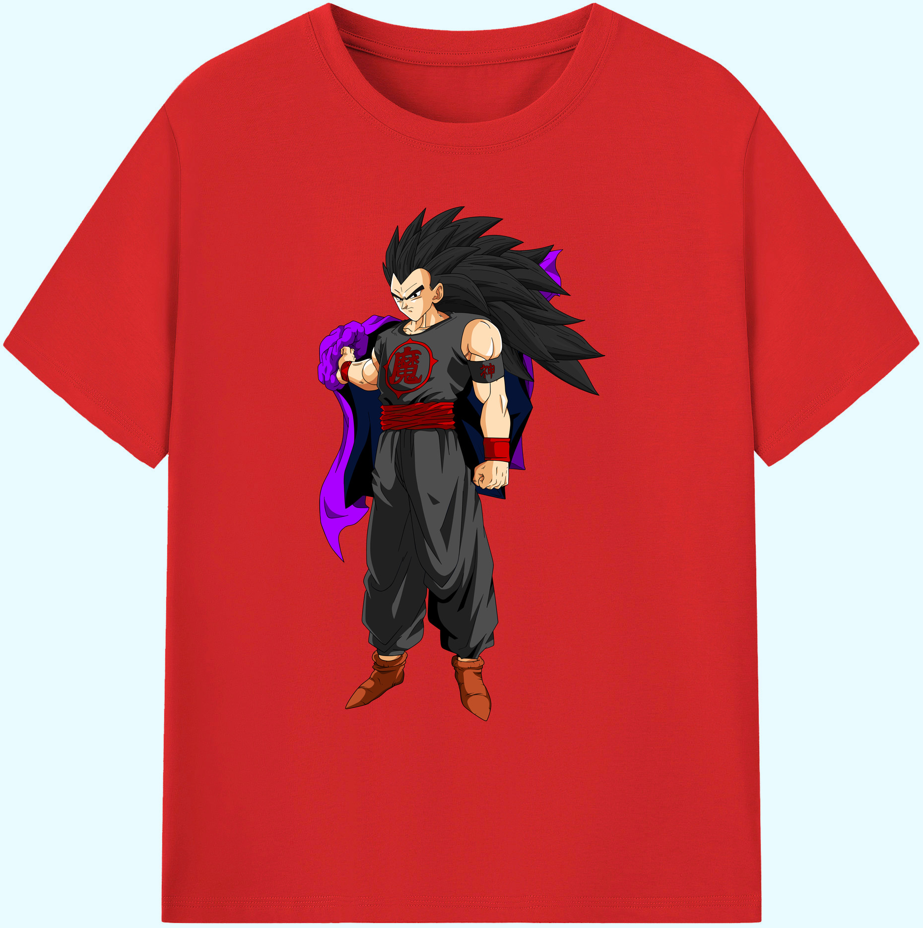 （画像用） ドラゴンボール ベジータ四世（Bejīta Yonsei）DRAGON BALL Vegeta IV 綿100％ メンズ半袖Tシャツ｜肌触りやわらか＆通気性