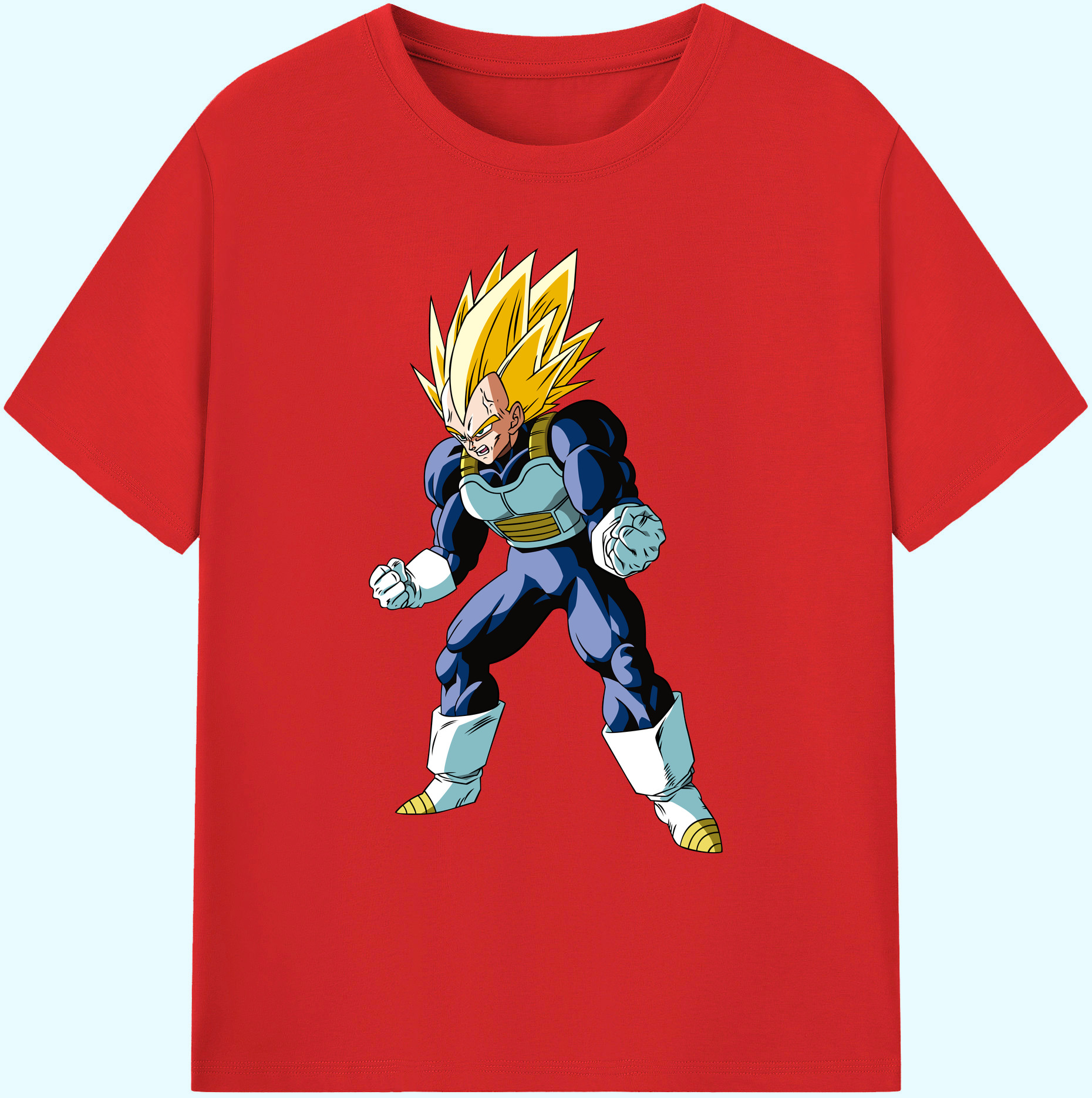（画像用） ドラゴンボール ベジータ四世（Bejīta Yonsei）DRAGON BALL Vegeta IV 綿100％ メンズ半袖Tシャツ｜肌触りやわらか＆通気性