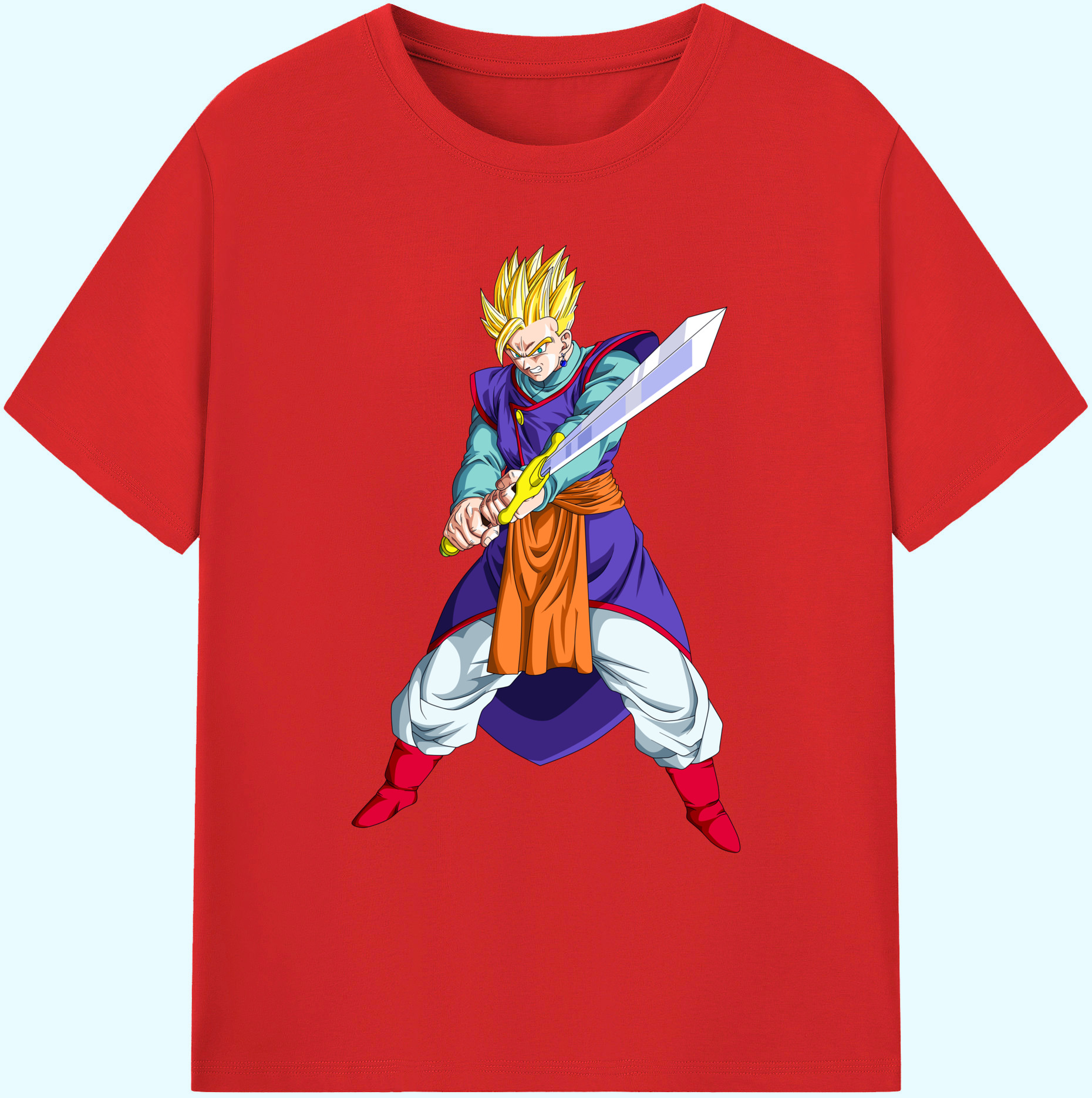 （画像用） ドラゴンボール 孫 悟飯（そんごはん）DRAGON BALL Son Gohan 綿100％ メンズ半袖Tシャツ｜肌触りやわらか＆通気性