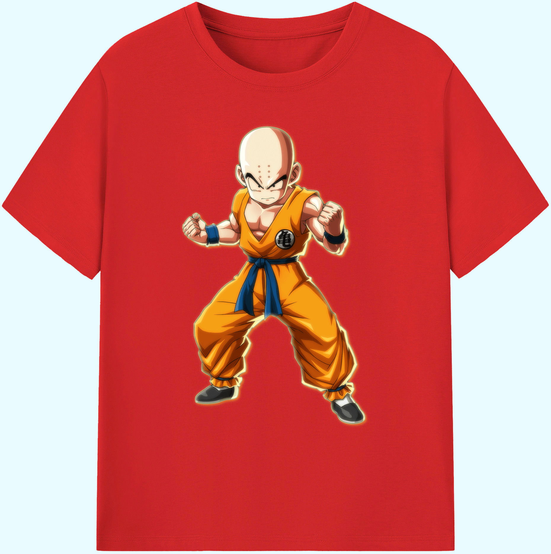 （画像用） ドラゴンボール クリリン DRAGON BALL krillin 綿100％ メンズ半袖Tシャツ｜肌触りやわらか＆通気性
