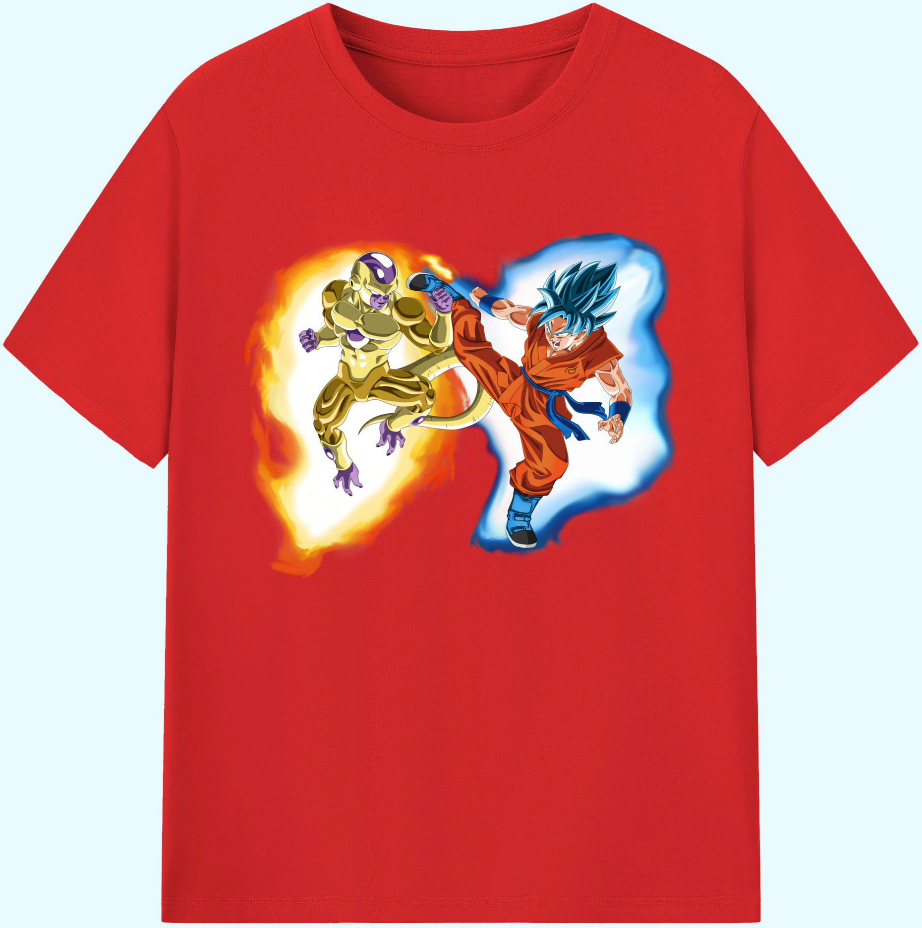 （画像用） ドラゴンボール フリーザ DRAGON BALL Frieza 綿100％ メンズ半袖Tシャツ｜肌触りやわらか＆通気性