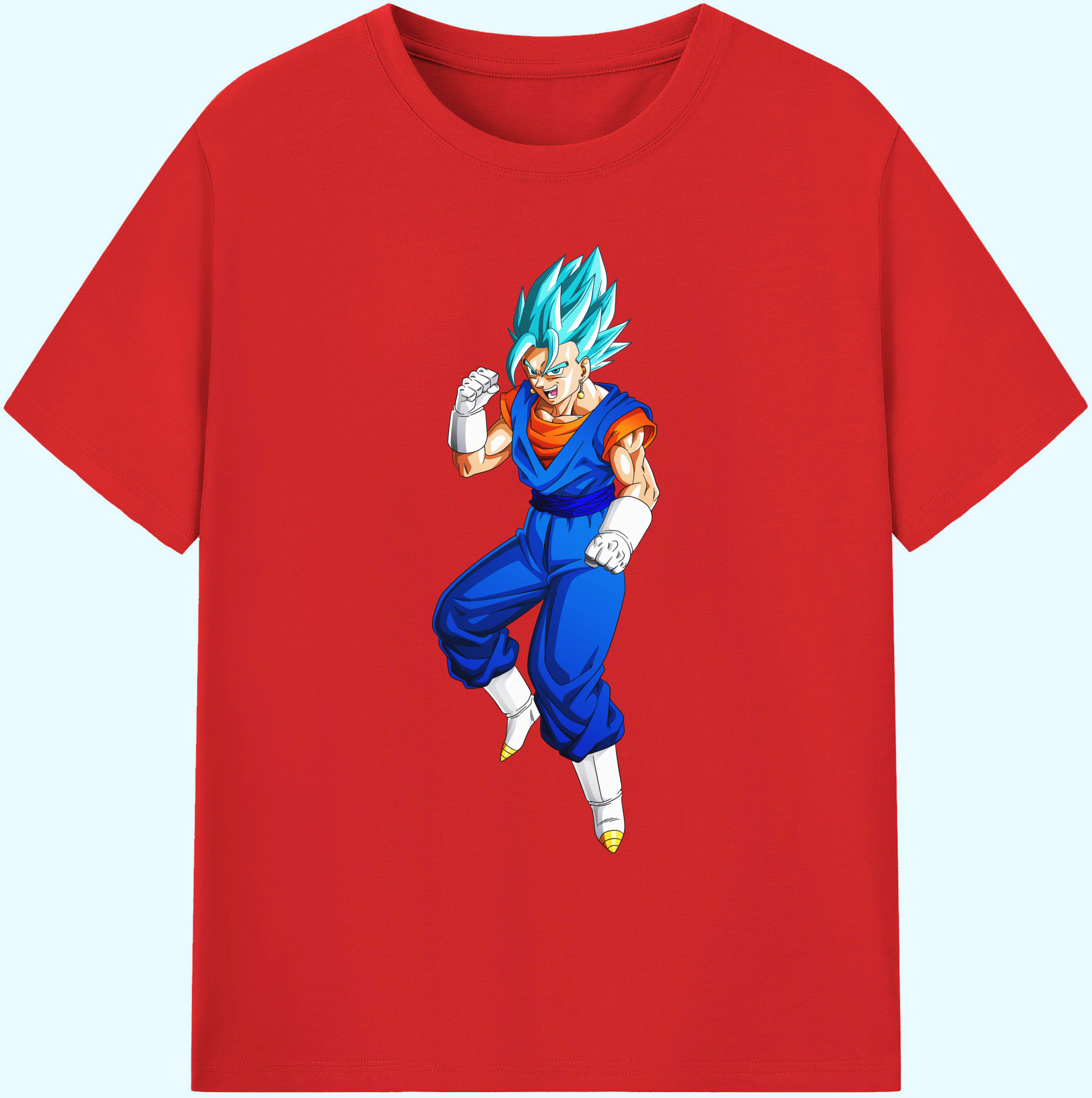 （画像用） ドラゴンボール ベジット DRAGON BALL Vegetto 綿100％ メンズ半袖Tシャツ｜肌触りやわらか＆通気性