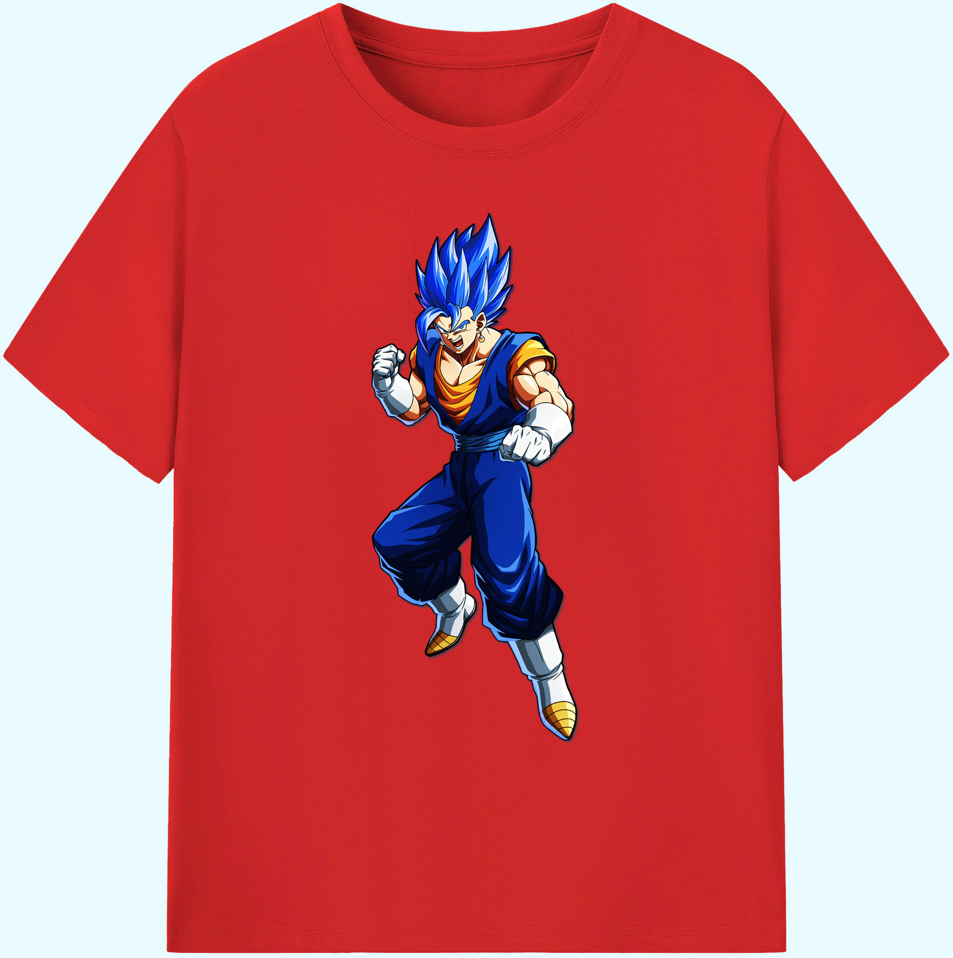 （画像用） ドラゴンボール ベジット DRAGON BALL Vegetto 綿100％ メンズ半袖Tシャツ｜肌触りやわらか＆通気性