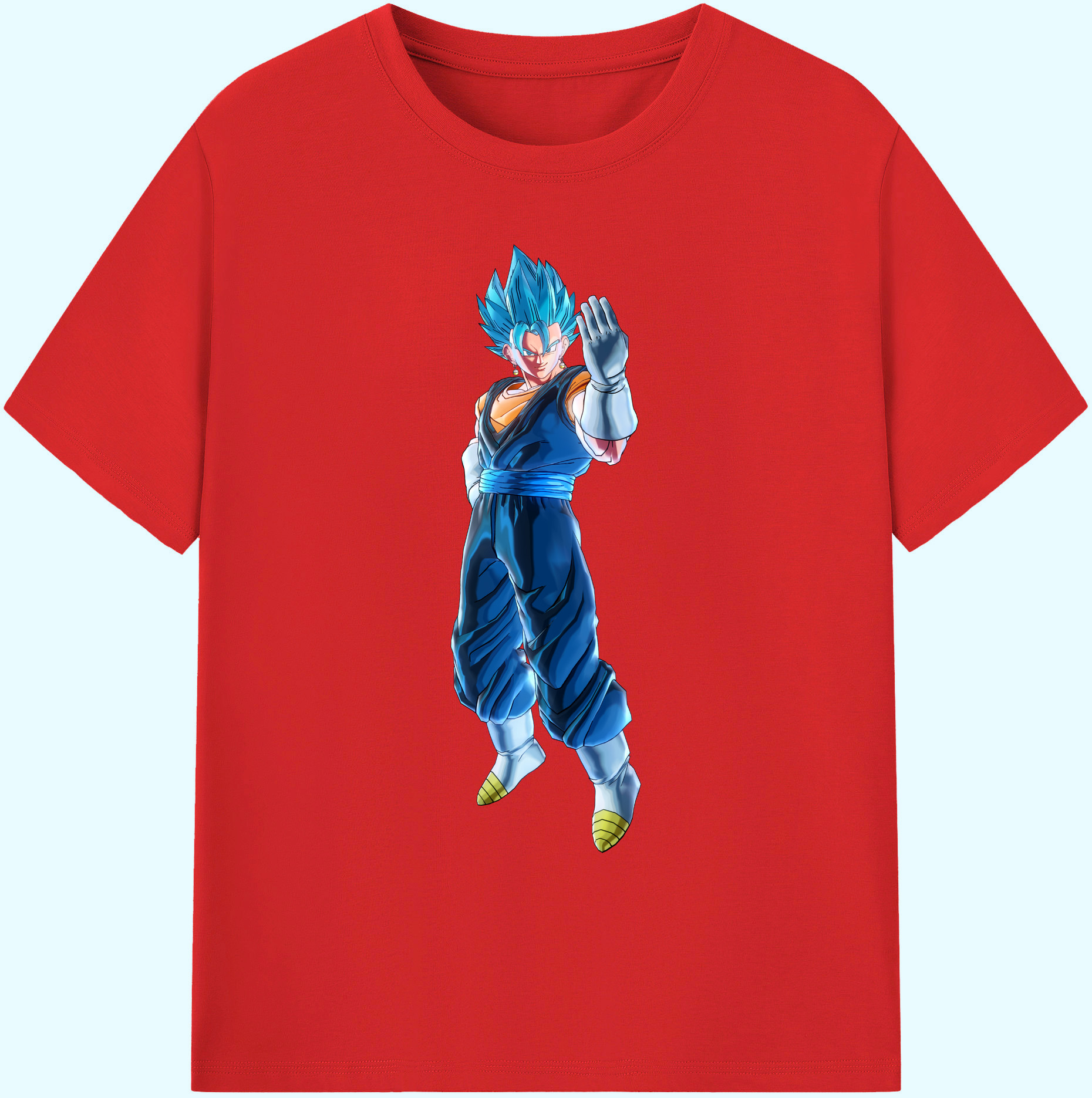 （画像用） ドラゴンボール ベジット DRAGON BALL Vegetto 綿100％ メンズ半袖Tシャツ｜肌触りやわらか＆通気性
