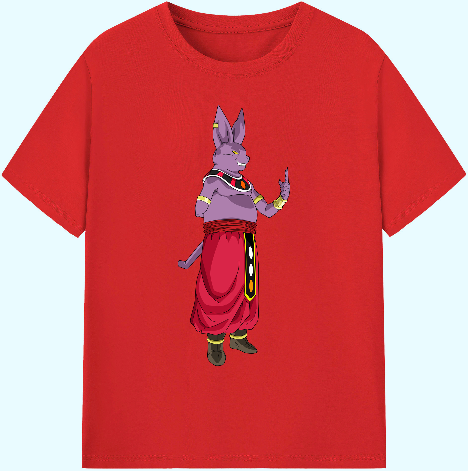 （画像用） ドラゴンボール シャンパ DRAGON BALL Champa 綿100％ メンズ半袖Tシャツ｜肌触りやわらか＆通気性