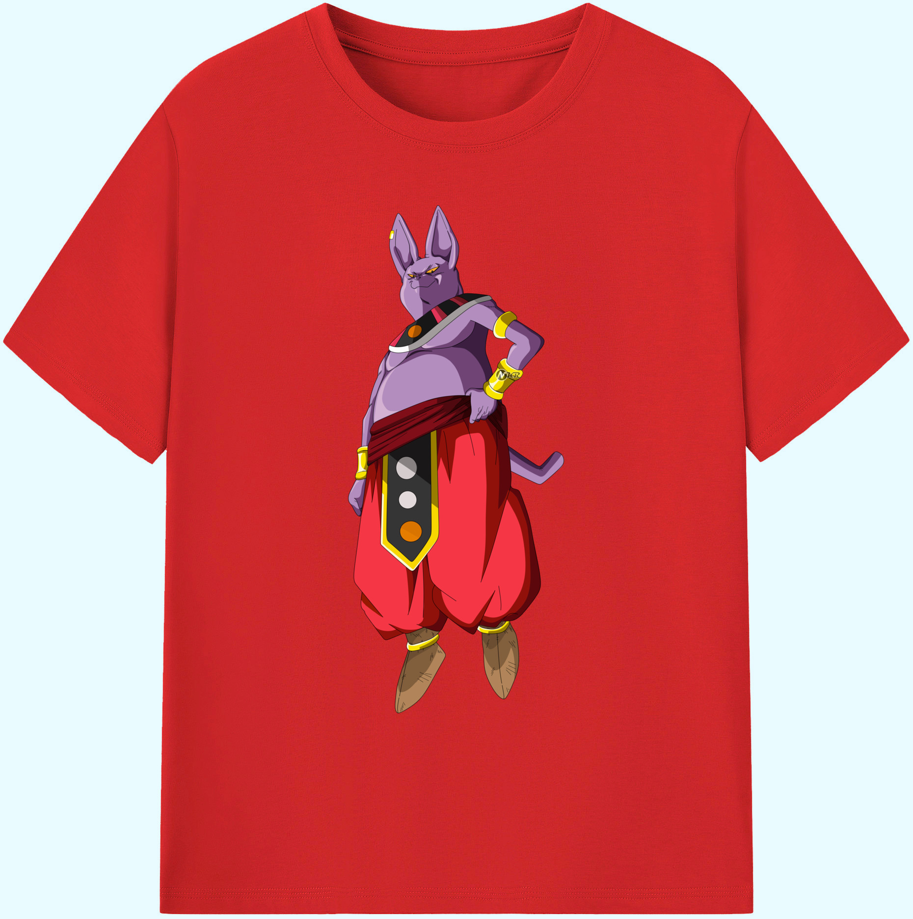 （画像用） ドラゴンボール シャンパ DRAGON BALL Champa 綿100％ メンズ半袖Tシャツ｜肌触りやわらか＆通気性