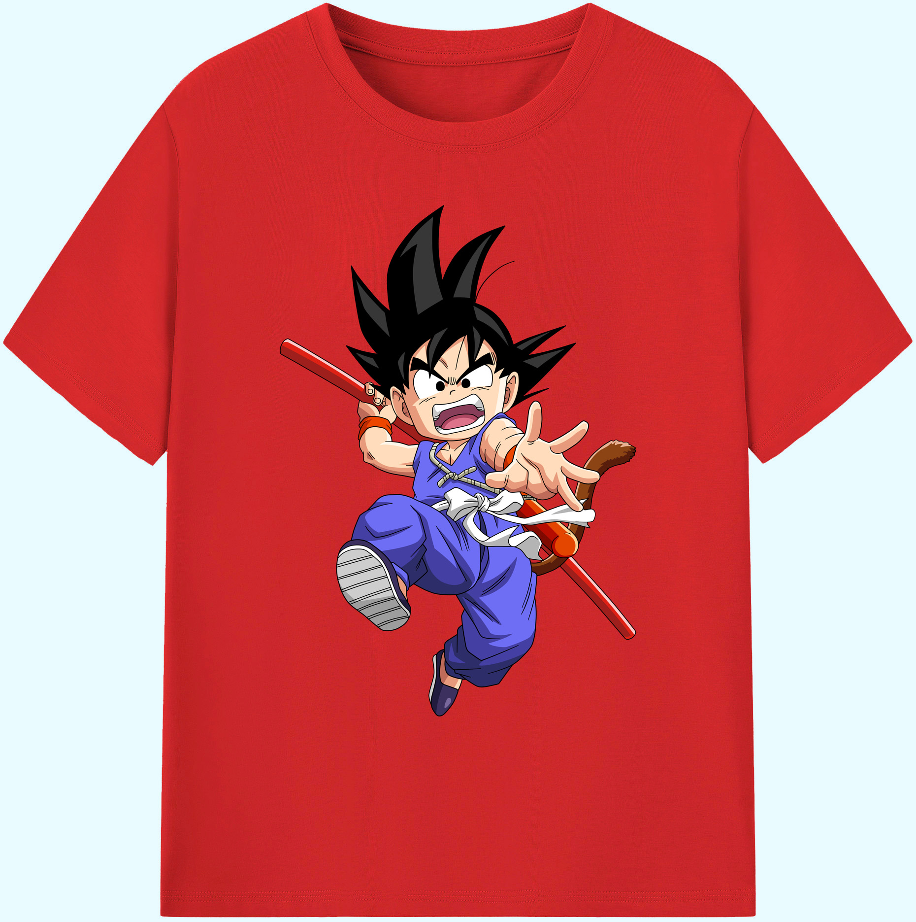 （画像用） ドラゴンボール 孫悟空（そん ごくう）Son Goku カカロット DRAGON BALL Kakarotto 綿100％ メンズ半袖Tシャツ｜肌触りやわらか＆通気性