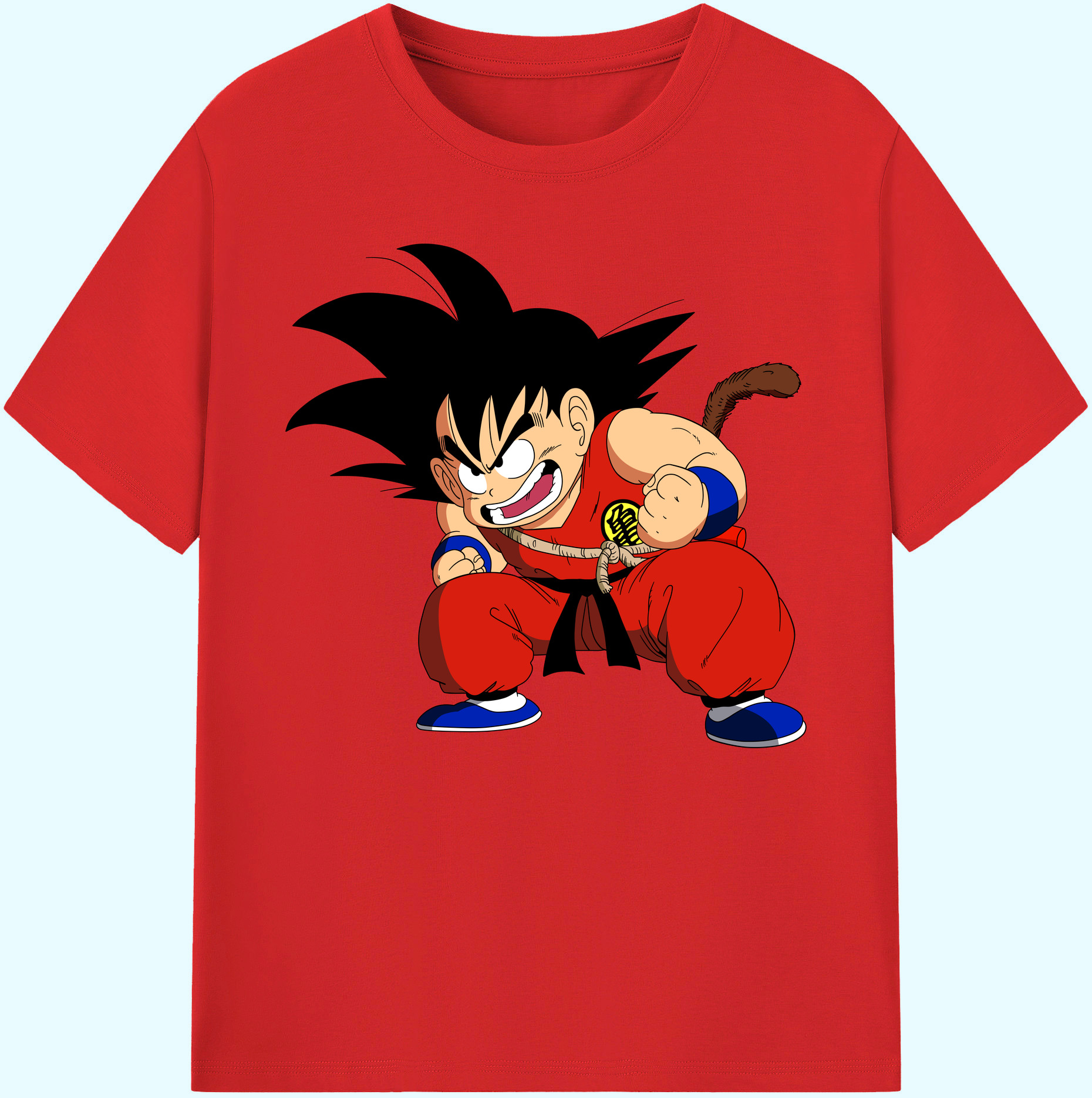 （画像用） ドラゴンボール 孫悟空（そん ごくう）Son Goku カカロット DRAGON BALL Kakarotto 綿100％ メンズ半袖Tシャツ｜肌触りやわらか＆通気性