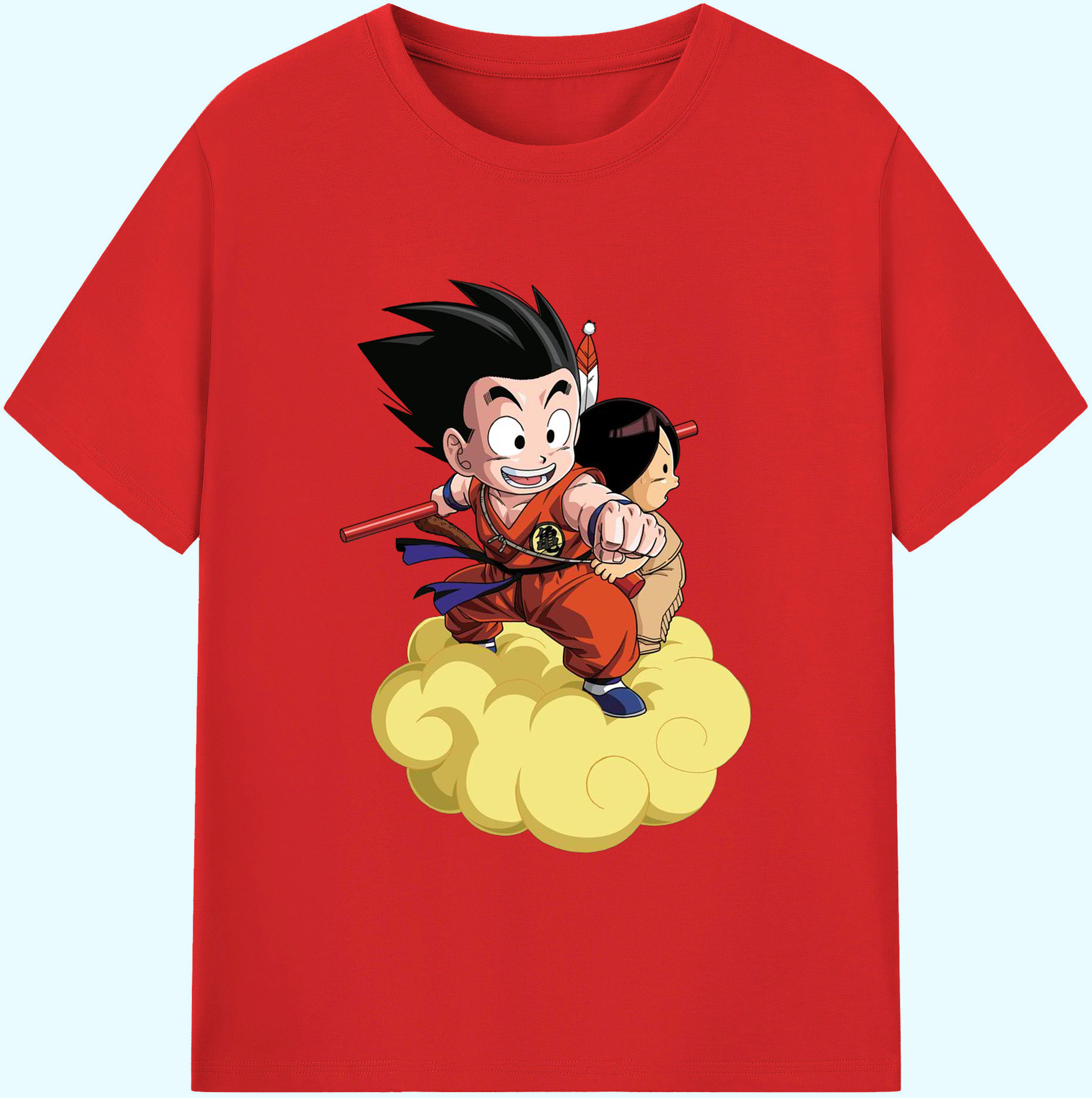 （画像用） ドラゴンボール 孫悟空（そん ごくう）Son Goku カカロット DRAGON BALL Kakarotto 綿100％ メンズ半袖Tシャツ｜肌触りやわらか＆通気性