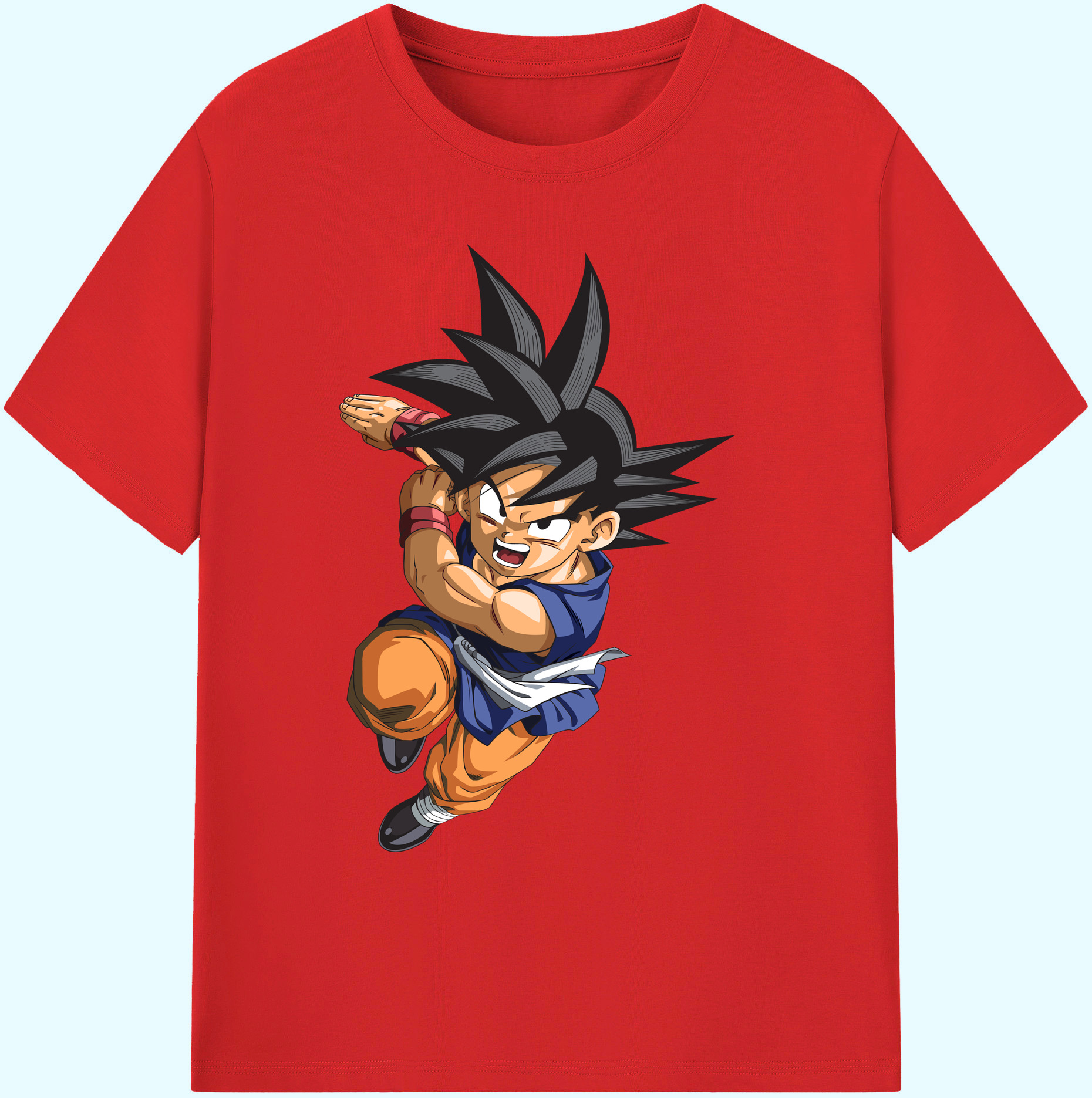 （画像用） ドラゴンボール 孫悟空（そん ごくう）Son Goku カカロット DRAGON BALL Kakarotto 綿100％ メンズ半袖Tシャツ｜肌触りやわらか＆通気性
