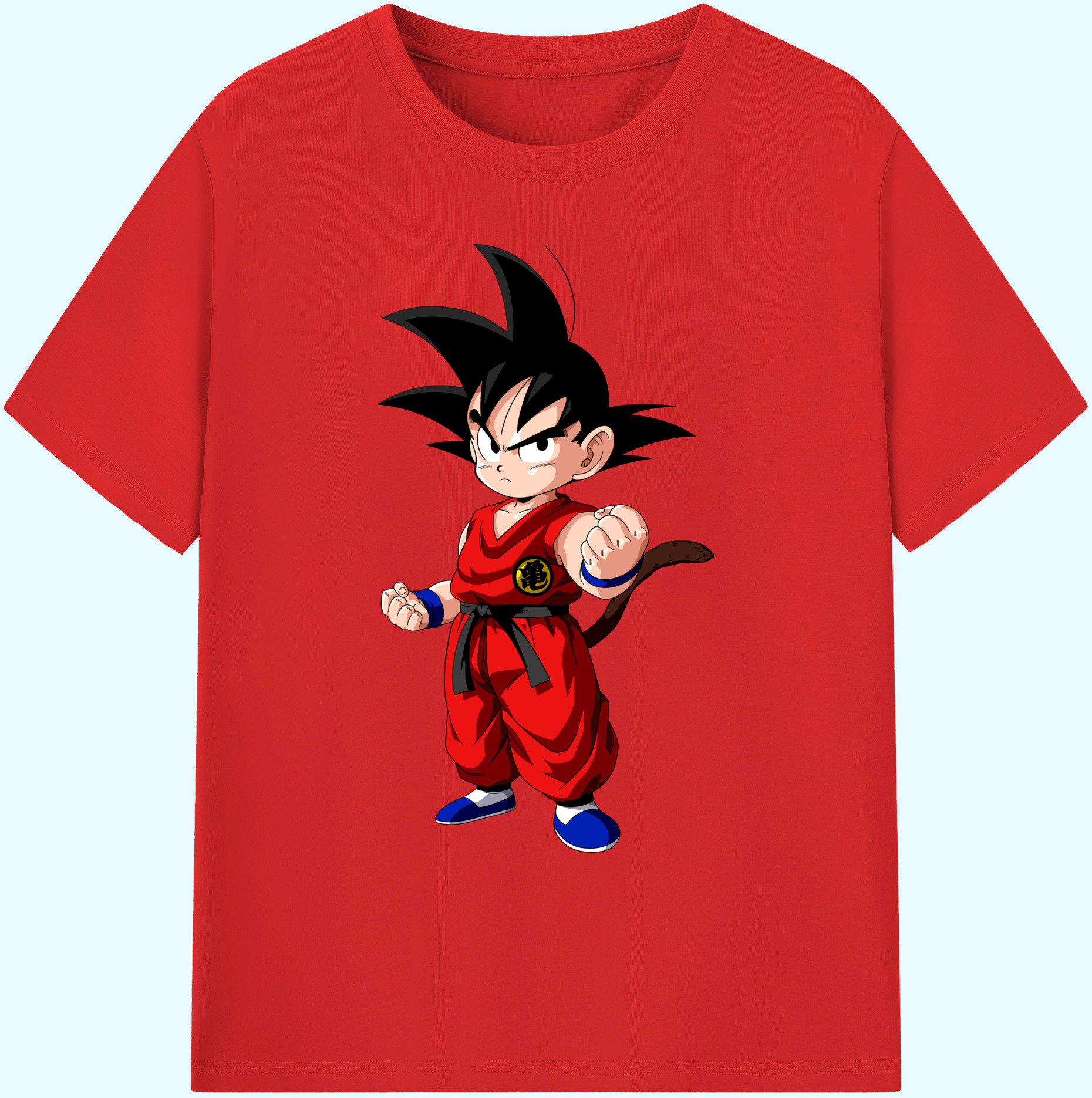 （画像用） ドラゴンボール 孫悟空（そん ごくう）Son Goku カカロット DRAGON BALL Kakarotto 綿100％ メンズ半袖Tシャツ｜肌触りやわらか＆通気性