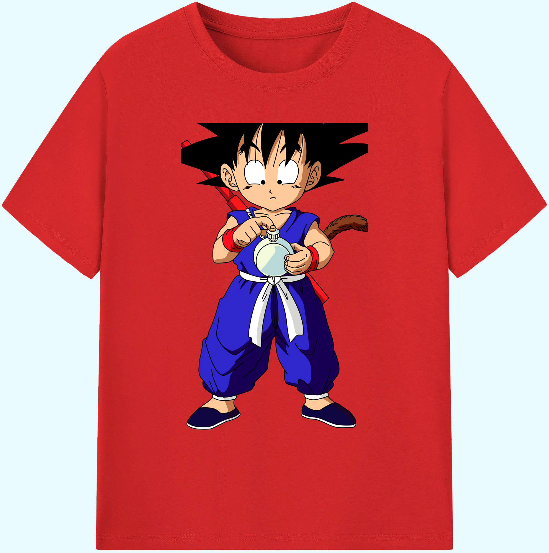 （画像用） ドラゴンボール 孫悟空（そん ごくう）Son Goku カカロット DRAGON BALL Kakarotto 綿100％ メンズ半袖Tシャツ｜肌触りやわらか＆通気性