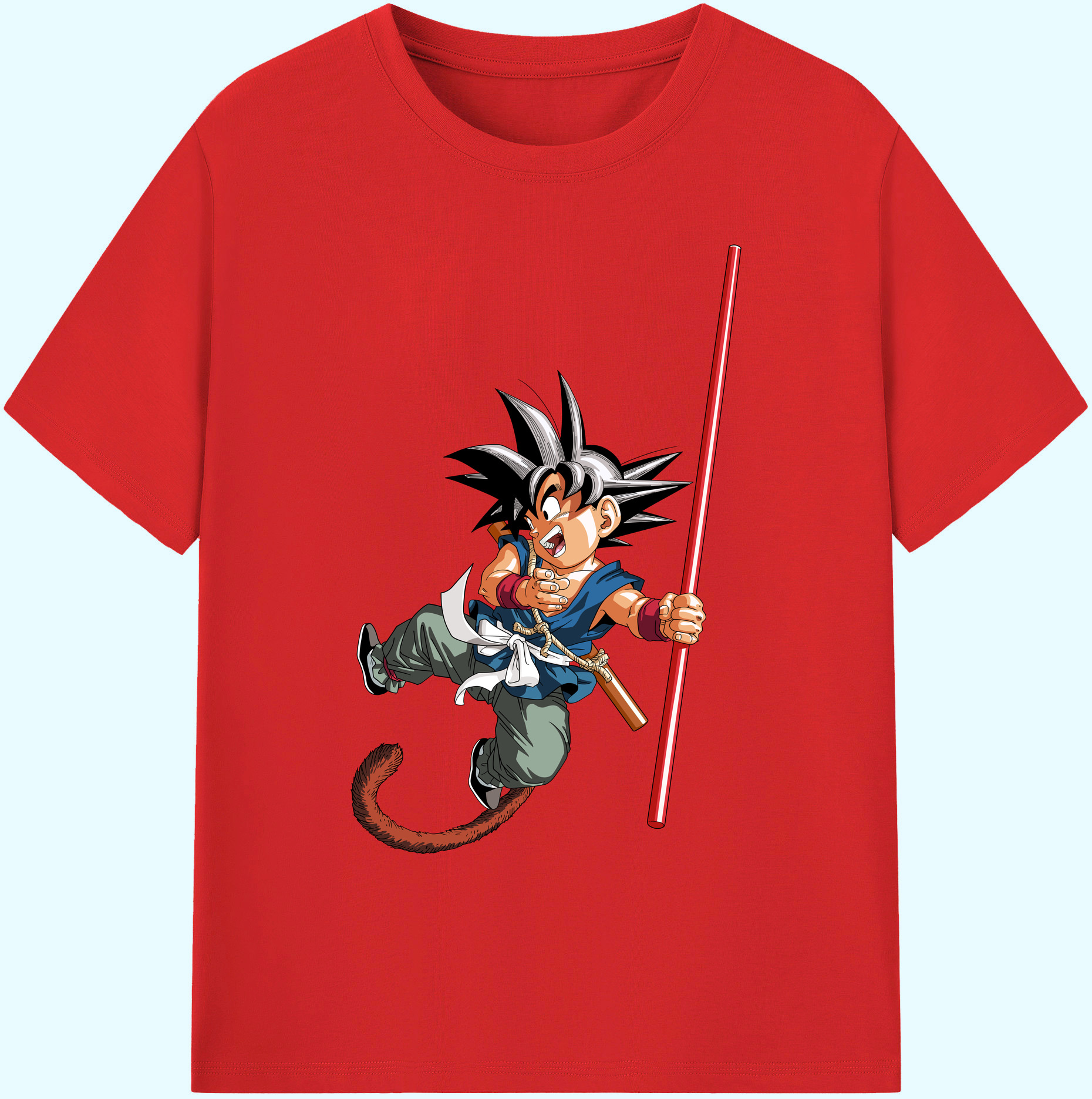 （画像用） ドラゴンボール 孫悟空（そん ごくう）Son Goku カカロット DRAGON BALL Kakarotto 綿100％ メンズ半袖Tシャツ｜肌触りやわらか＆通気性
