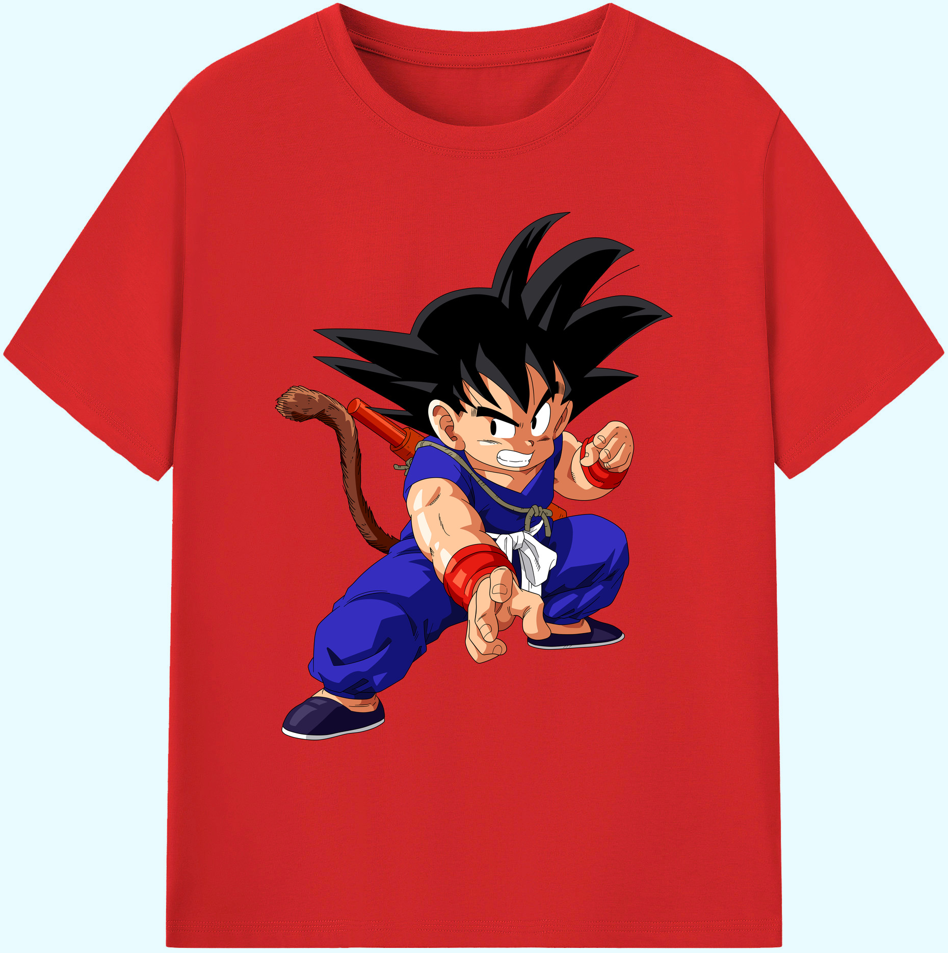 （画像用） ドラゴンボール 孫悟空（そん ごくう）Son Goku カカロット DRAGON BALL Kakarotto 綿100％ メンズ半袖Tシャツ｜肌触りやわらか＆通気性