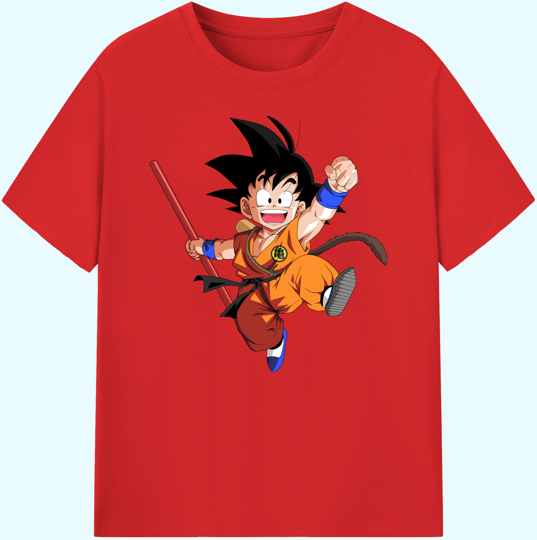 （画像用） ドラゴンボール 孫悟空（そん ごくう）Son Goku カカロット DRAGON BALL Kakarotto 綿100％ メンズ半袖Tシャツ｜肌触りやわらか＆通気性