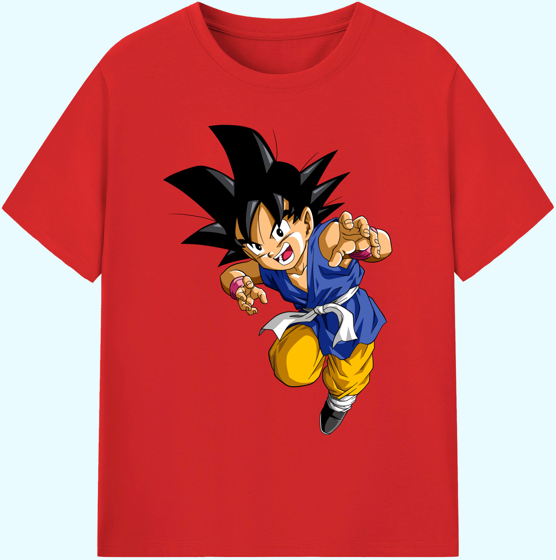 （画像用） ドラゴンボール 孫悟空（そん ごくう）Son Goku カカロット DRAGON BALL Kakarotto 綿100％ メンズ半袖Tシャツ｜肌触りやわらか＆通気性