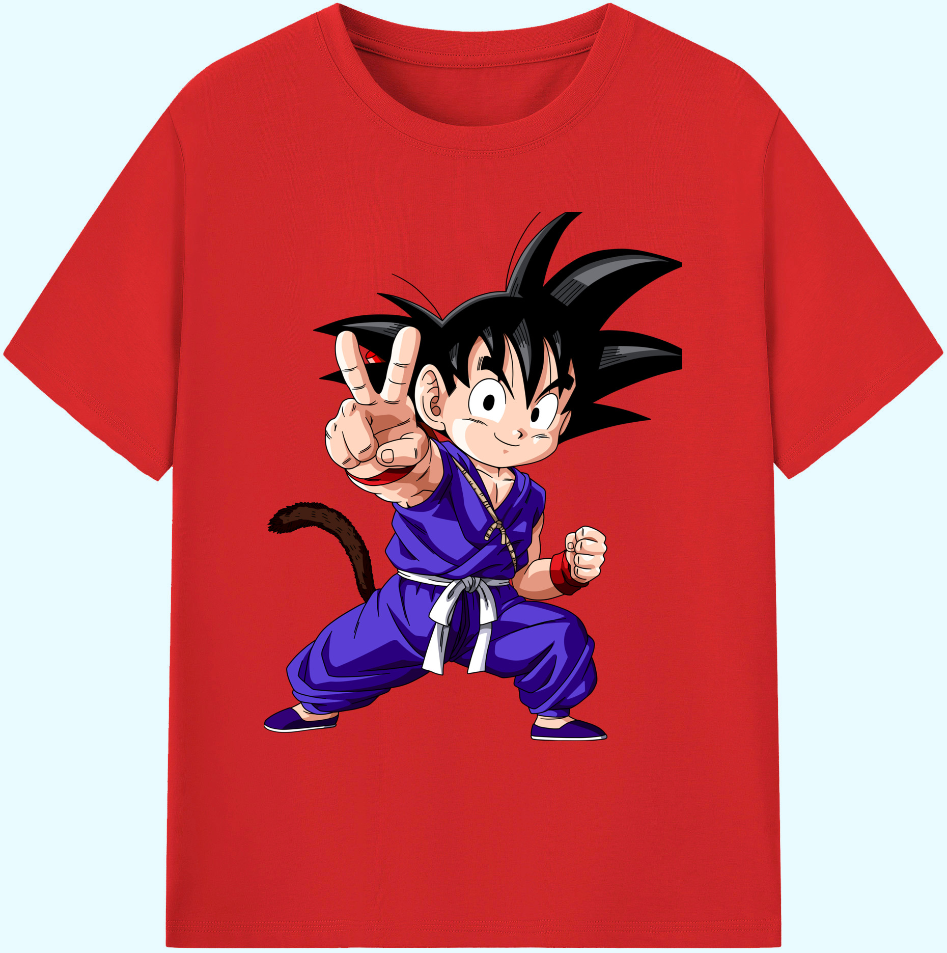 （画像用） ドラゴンボール 孫悟空（そん ごくう）Son Goku カカロット DRAGON BALL Kakarotto 綿100％ メンズ半袖Tシャツ｜肌触りやわらか＆通気性
