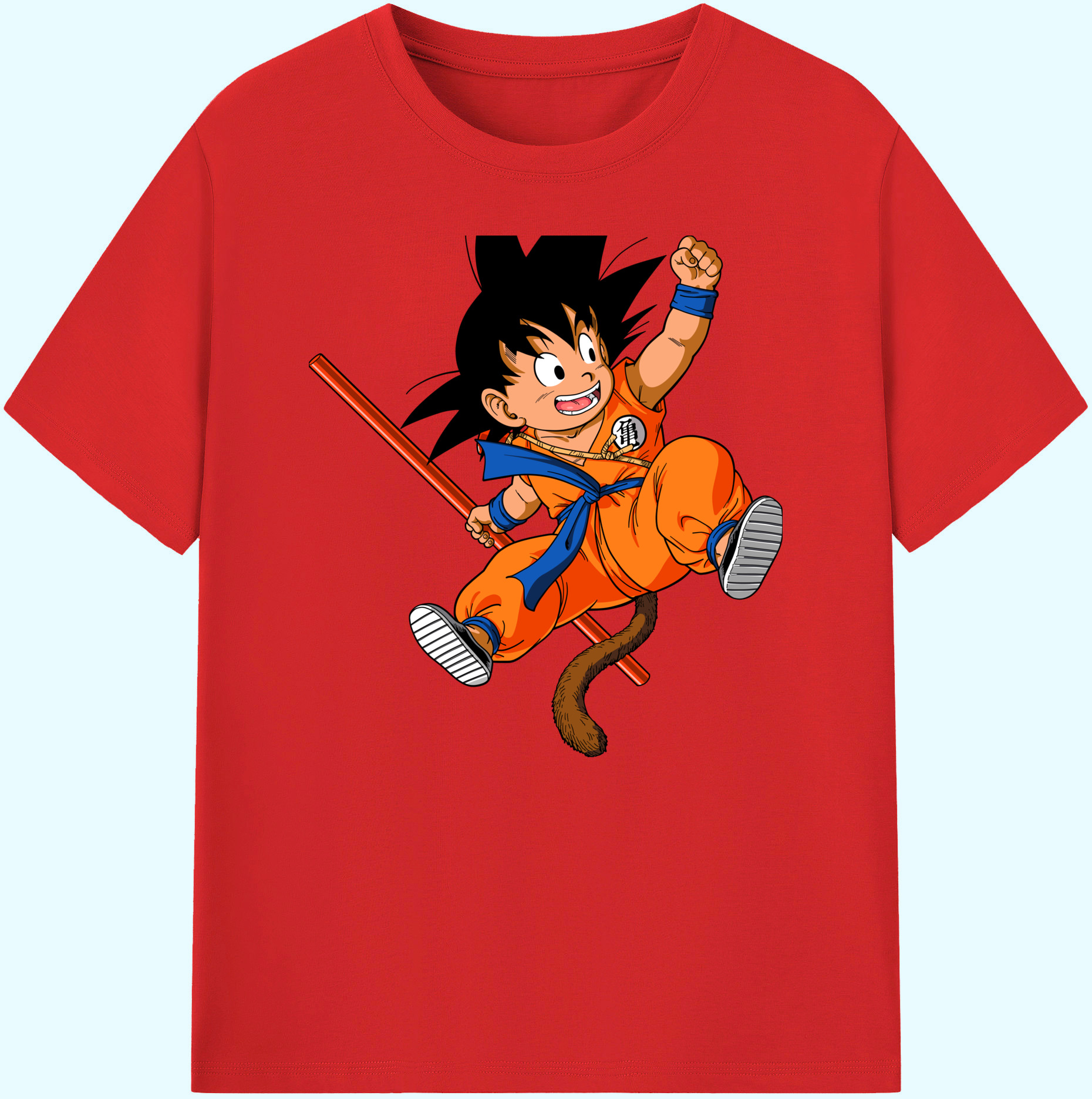 （画像用） ドラゴンボール 孫悟空（そん ごくう）Son Goku カカロット DRAGON BALL Kakarotto 綿100％ メンズ半袖Tシャツ｜肌触りやわらか＆通気性