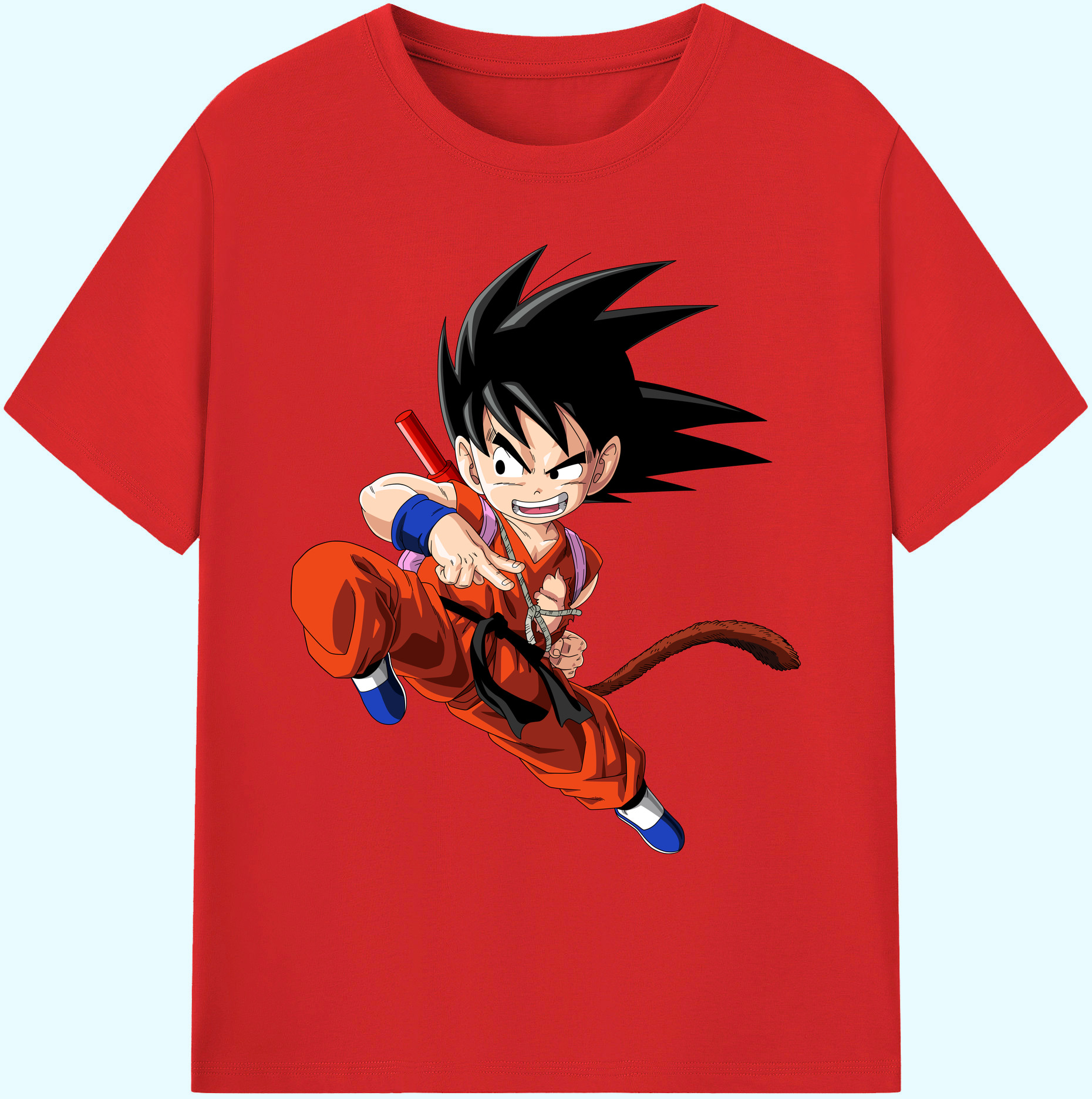 （画像用） ドラゴンボール 孫悟空（そん ごくう）Son Goku カカロット DRAGON BALL Kakarotto 綿100％ メンズ半袖Tシャツ｜肌触りやわらか＆通気性