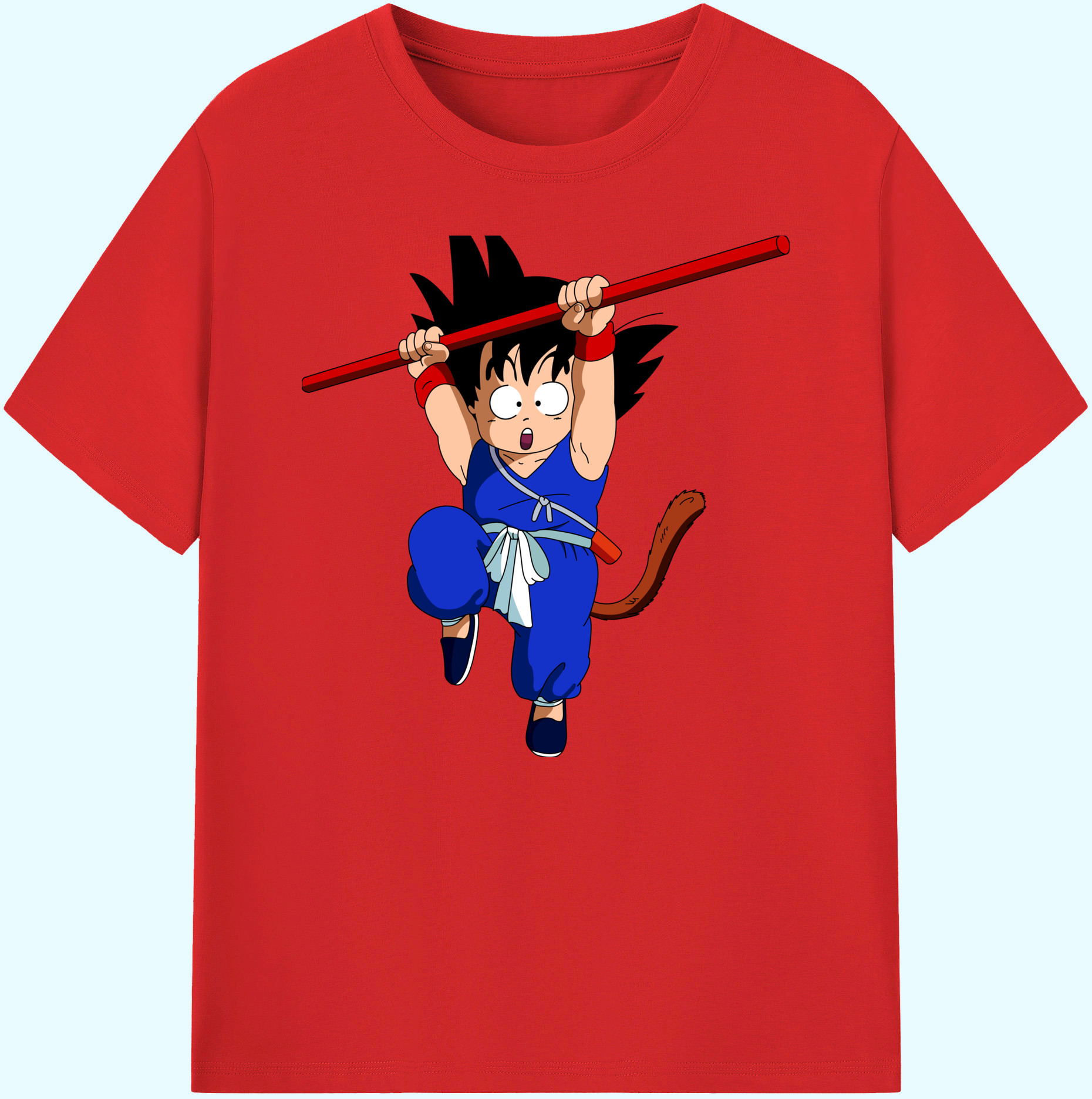 （画像用） ドラゴンボール 孫悟空（そん ごくう）Son Goku カカロット DRAGON BALL Kakarotto 綿100％ メンズ半袖Tシャツ｜肌触りやわらか＆通気性