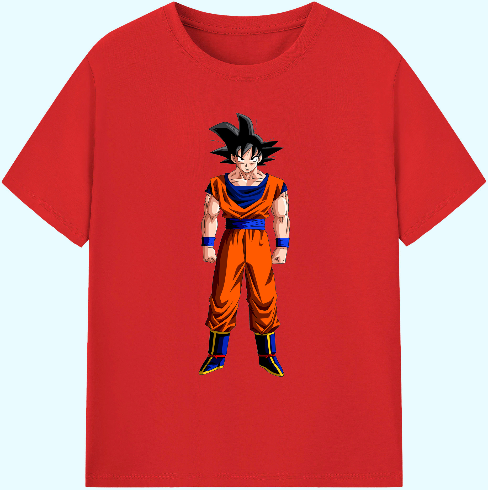 （画像用） ドラゴンボール 孫悟空（そん ごくう）Son Goku カカロット DRAGON BALL Kakarotto 綿100％ メンズ半袖Tシャツ｜肌触りやわらか＆通気性
