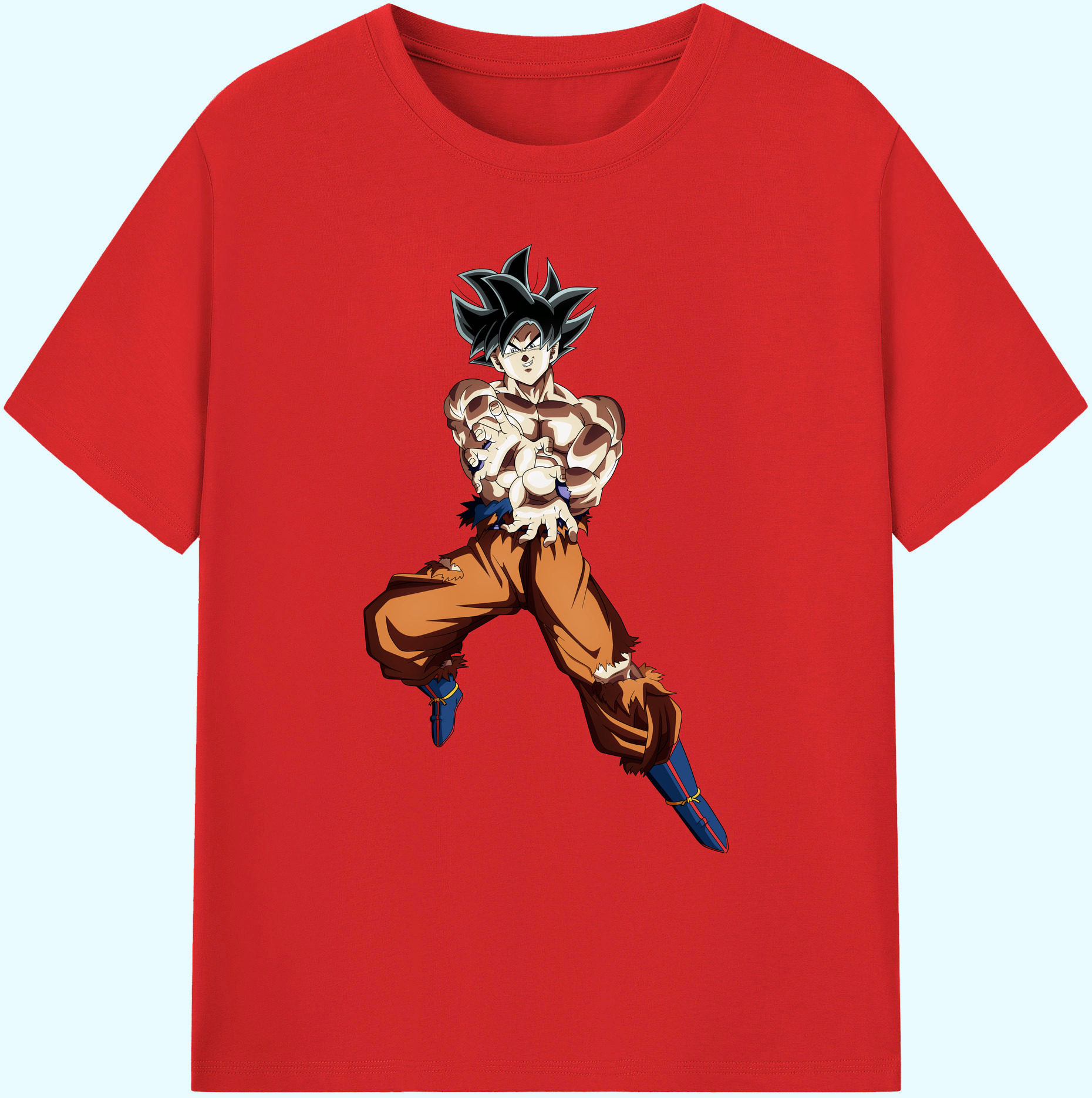 （画像用） ドラゴンボール 孫悟空（そん ごくう）Son Goku カカロット DRAGON BALL Kakarotto 綿100％ メンズ半袖Tシャツ｜肌触りやわらか＆通気性